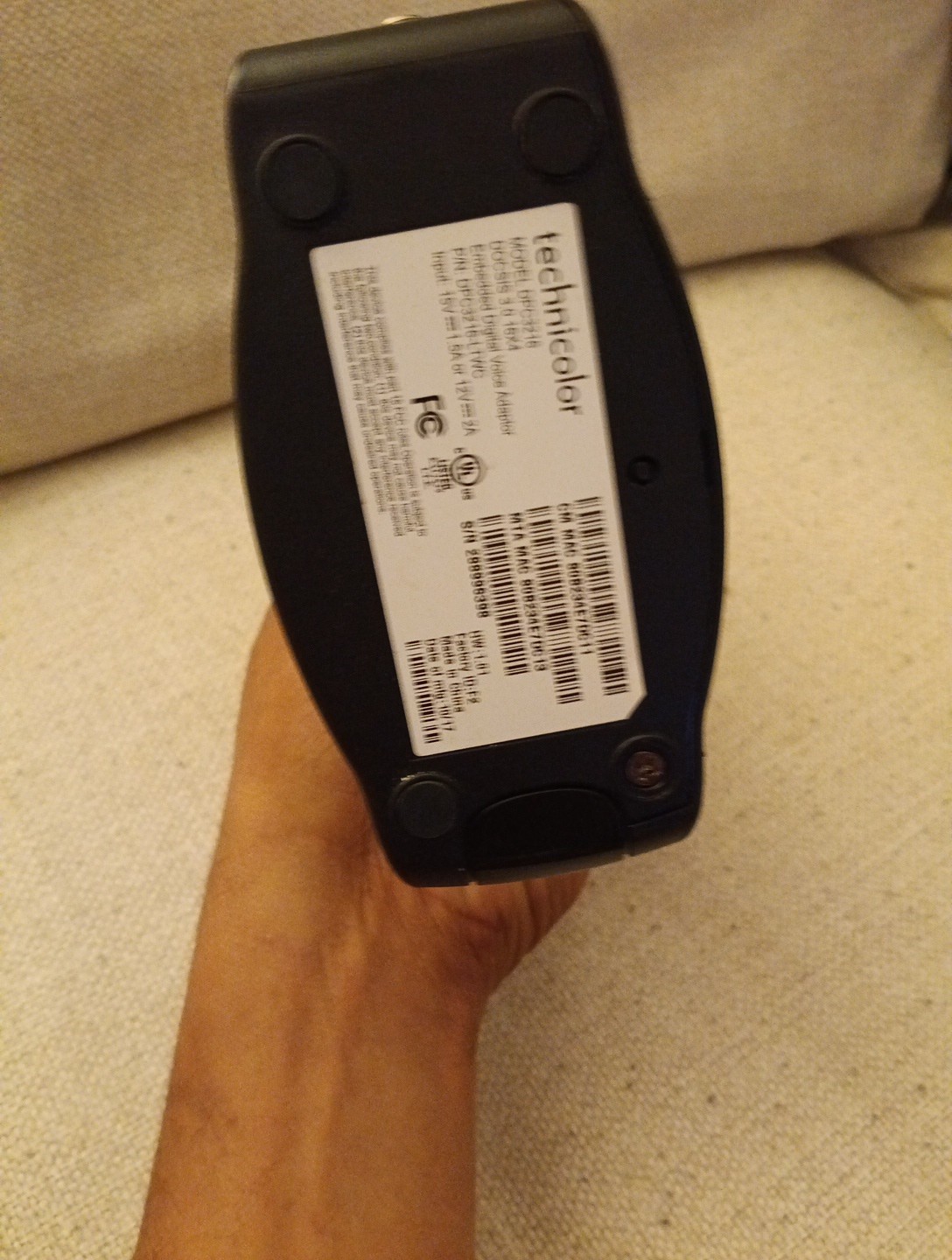 Technicolor DPC3216 Spectrum Cable Modem Wireless Router. Terminal No Power Cord