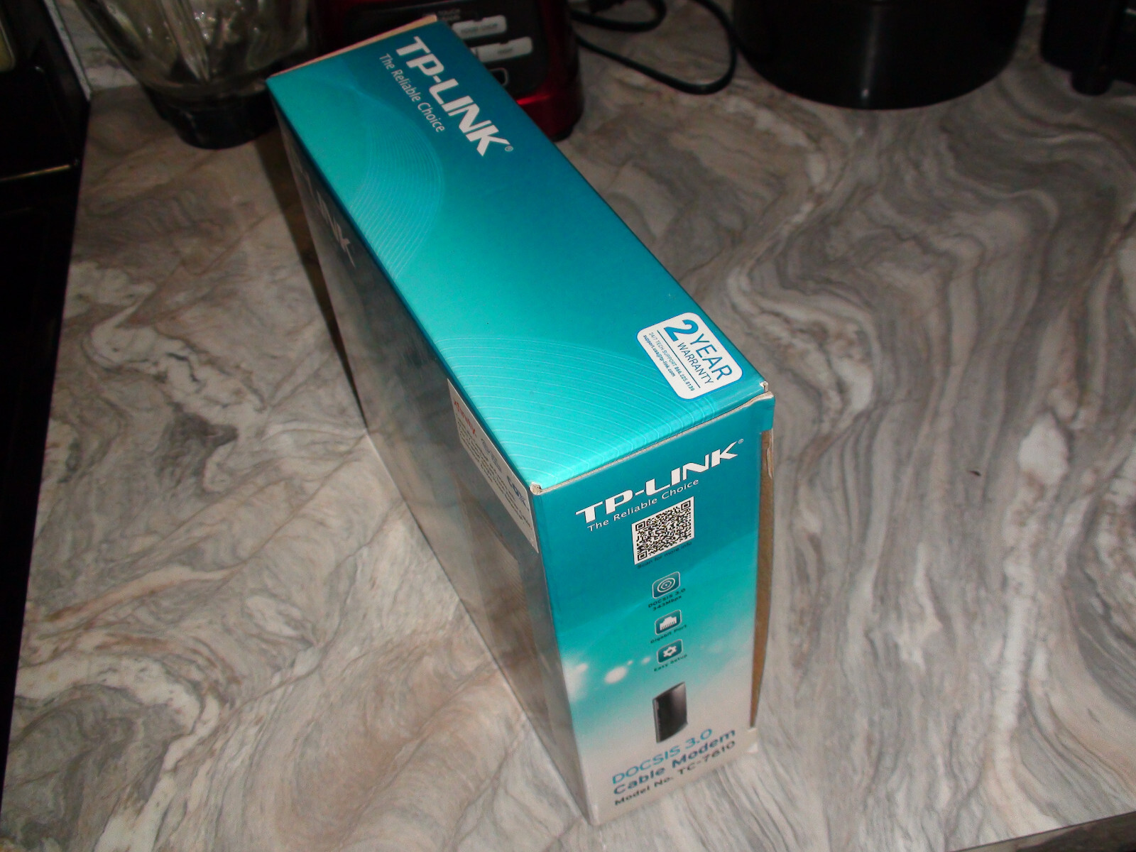 TPLink TC7610 DOCSIS 3.0 Cable Modem new/open box 10ft ethernet,install guide