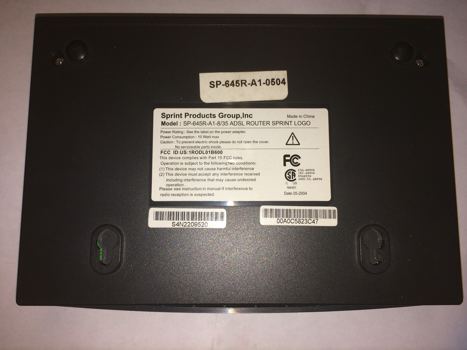 Sprint 645 Series SP-645R-A1-8/35 ADSL router