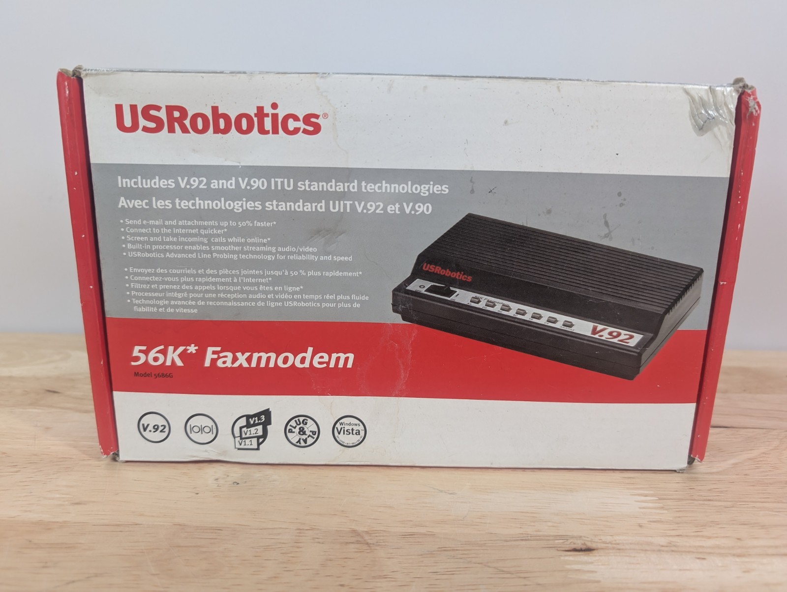 USRobotic 5686G V92 & V90 External Faxmodem – 56K