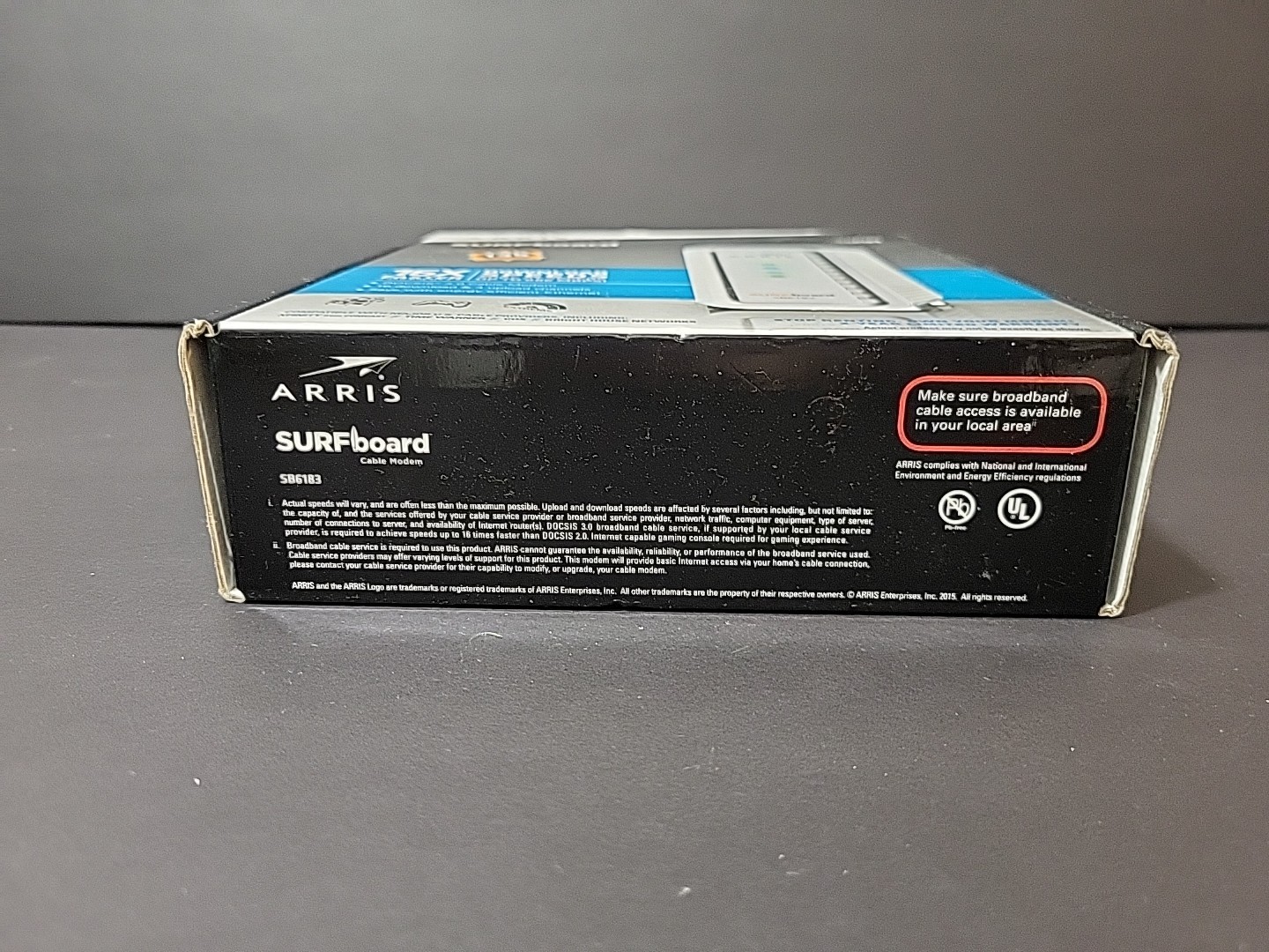 ARRIS SB6183 686 Mbps Cable Modem, White Box Part No. 593725-005 New Open Box
