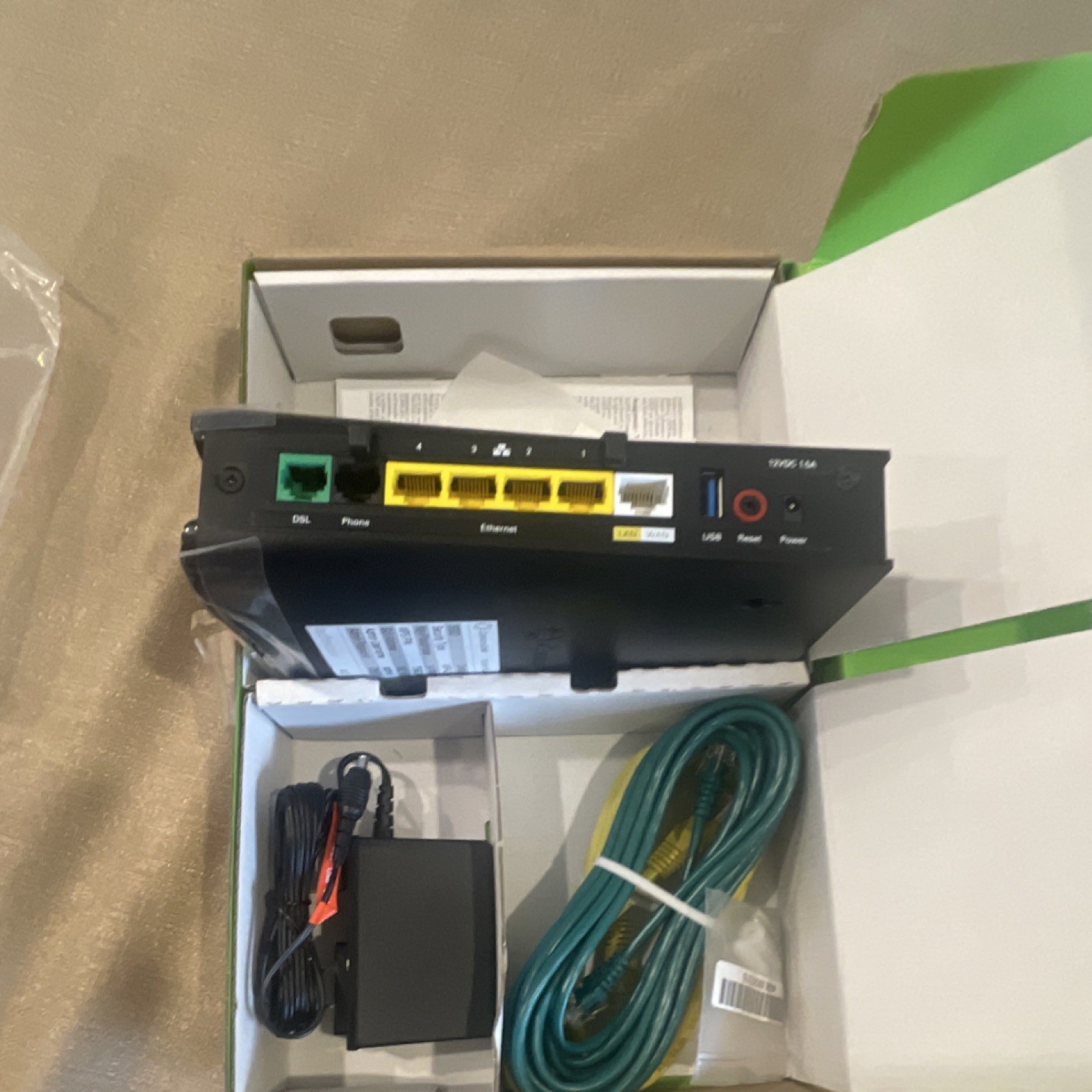 CenturyLink C4000LG DSL Wireless Modem Router 500 Mbps w/ Power Adapter Cable