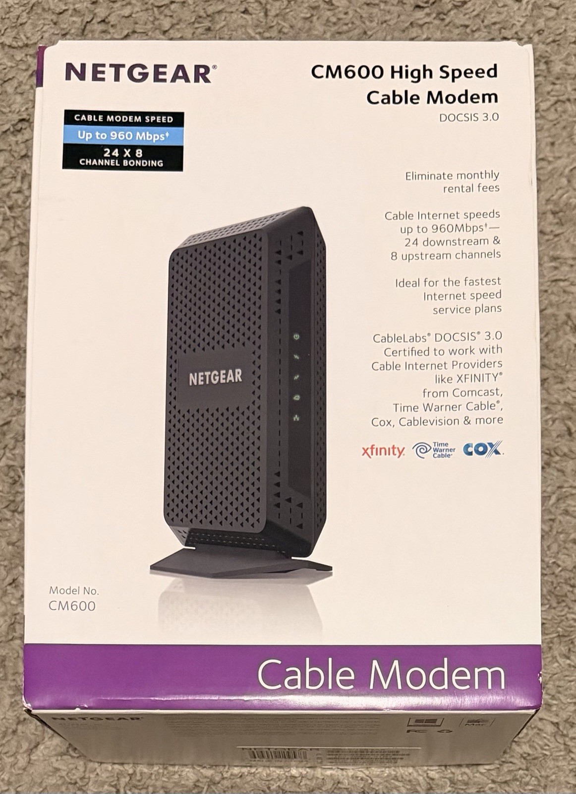 NETGEAR CM600 DOCSIS 3.0 Cable Modem
