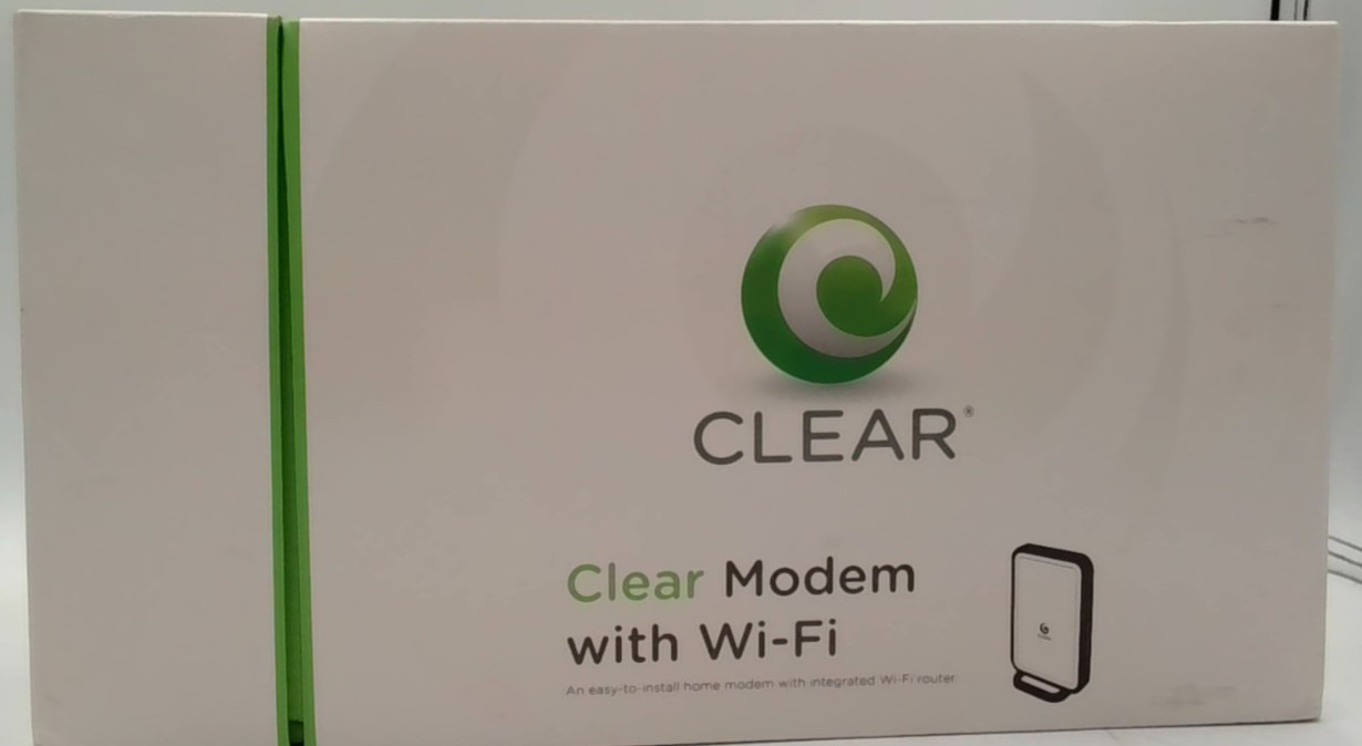Clear WIXFBR-117 White/Black Ethernet Port Wireless Home Internet Modem w/ Wi-Fi