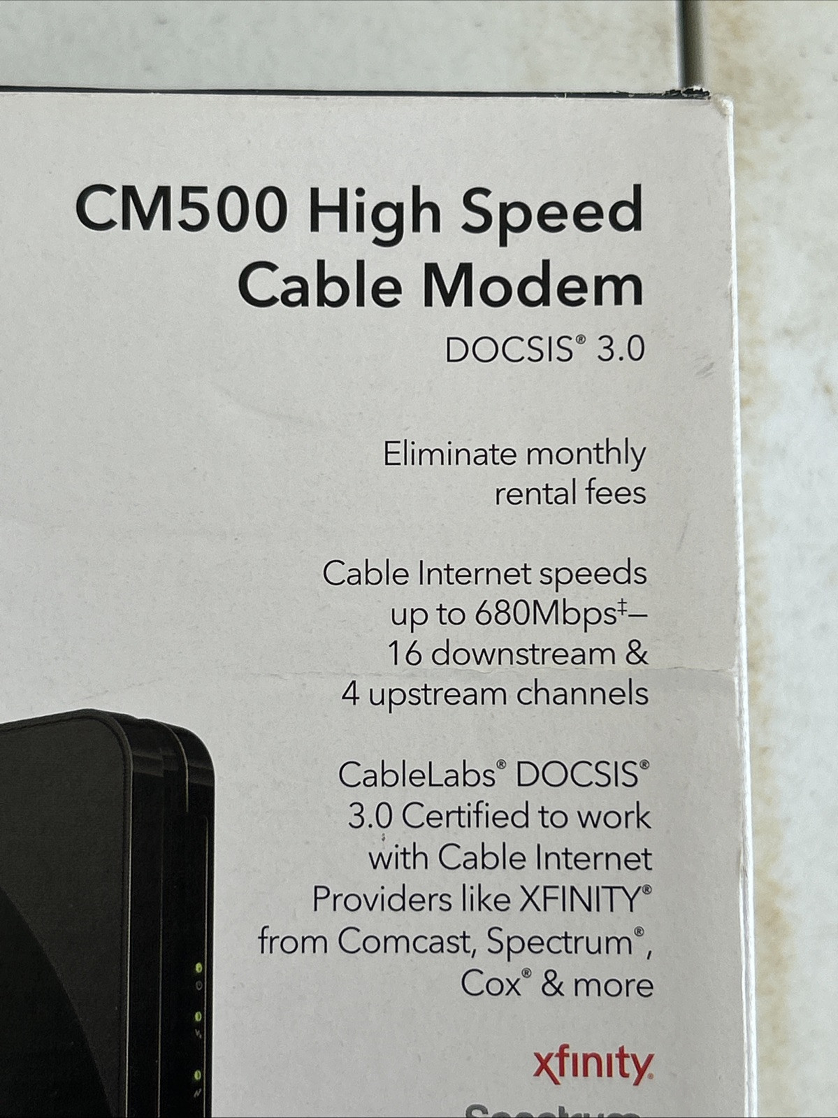 NETGEAR CM500 (CM500100NAS) 680 Mbps Cable Modem