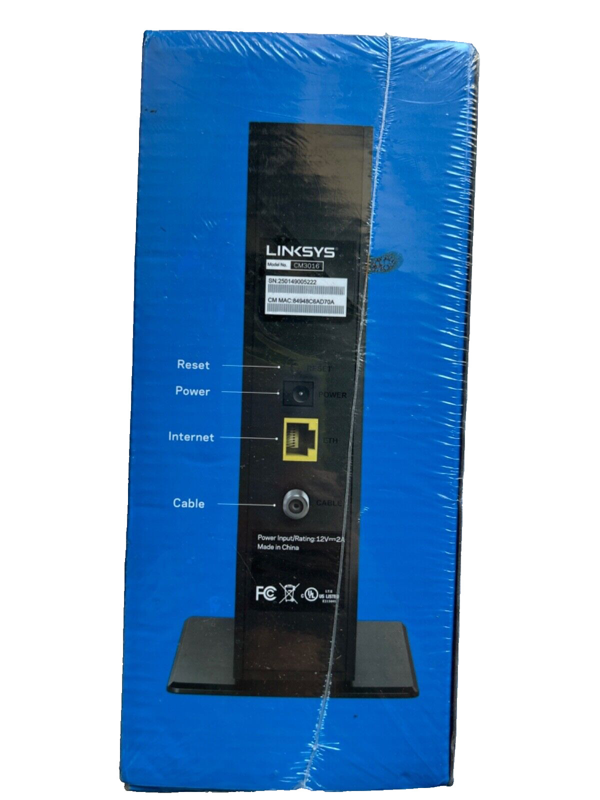 LINKSYS Cable Modem 16×4 Bonded Channels DOCSIS 3.0 Black CM3016 NEW