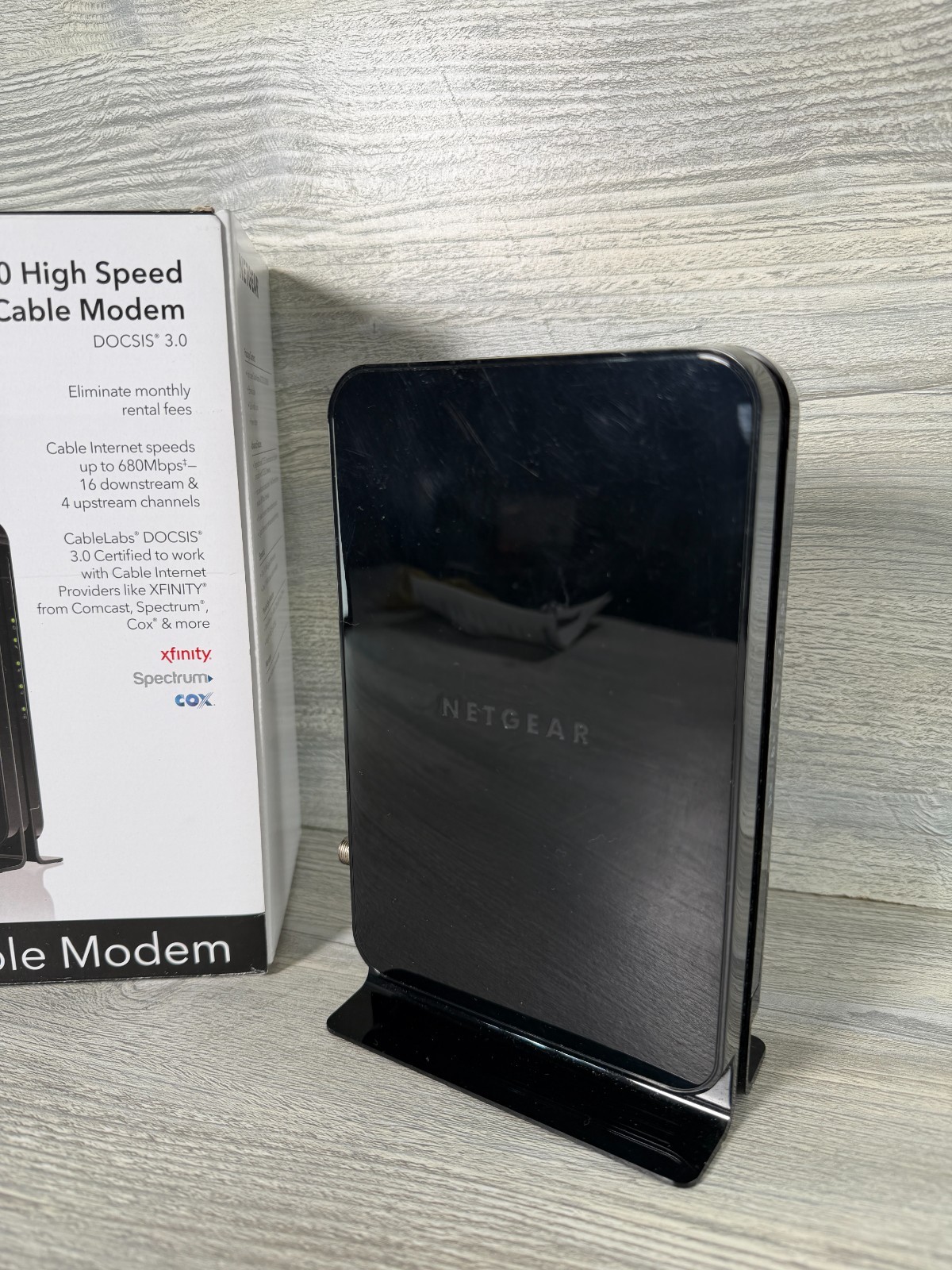 NETGEAR CM500-1AZNAS 16×4 DOCSIS 3.0 Cable Modem Max Download Speeds of 680 mbps