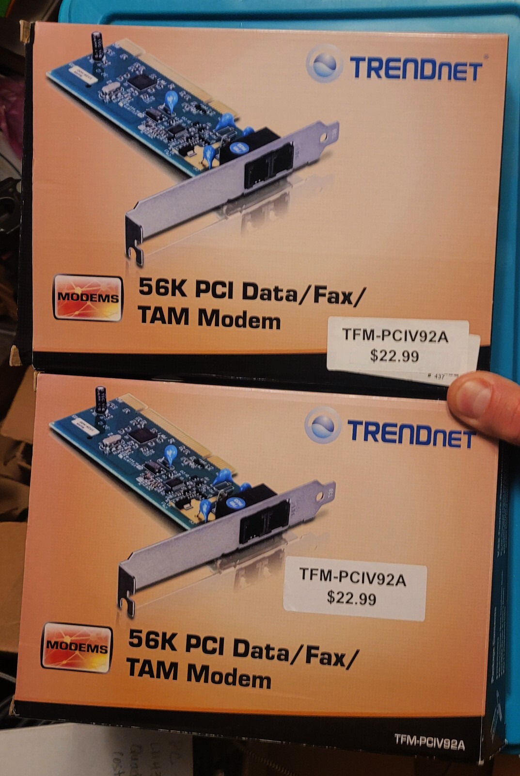 QTY: 2 TRENDnet TFM-PCIV92A 56K High Speed Internal PCI Modem – Data/Fax/Voice