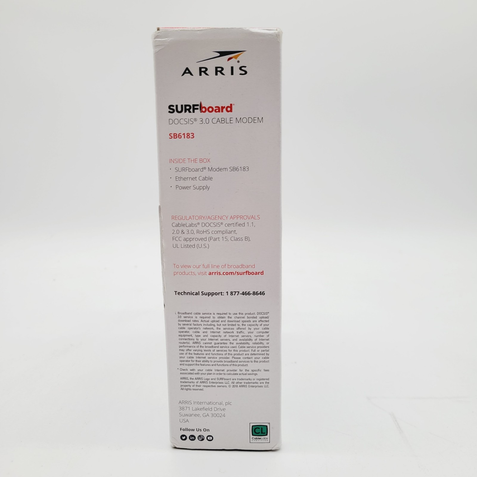 ARRIS SB-6183 SURFBOARD DOCSIS 3.0 Cable Modem 16X4 Channels 686 MBPs