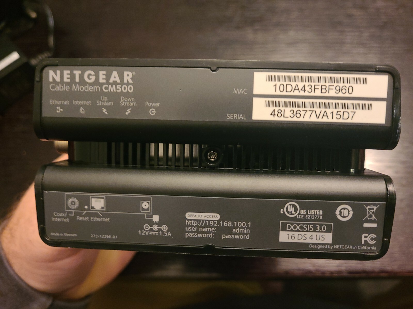 NETGEAR Cable Modem CM500 + Belkin AC1900 Dual Band Router Package