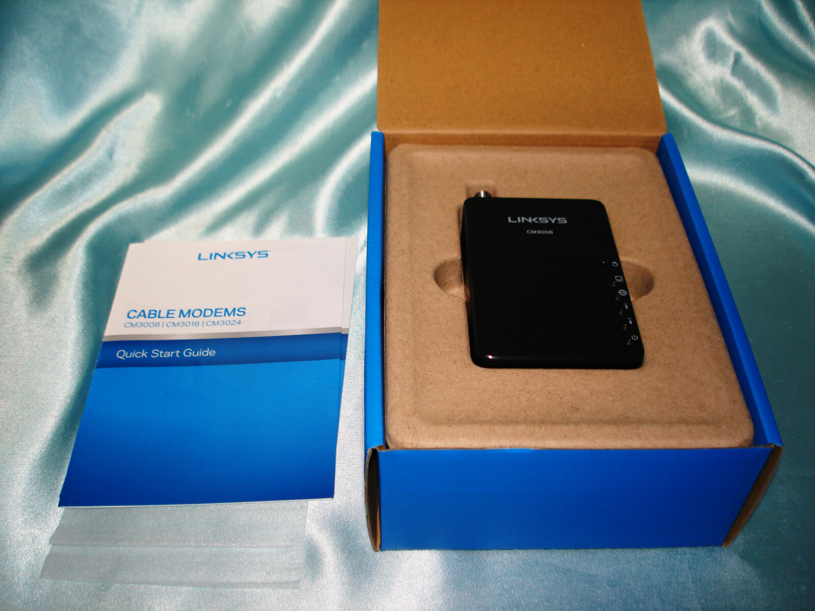 Linksys CM3008 DOCSIS 3.0 8×4 Cable Modem Up To 343 Mbps Pre Owned