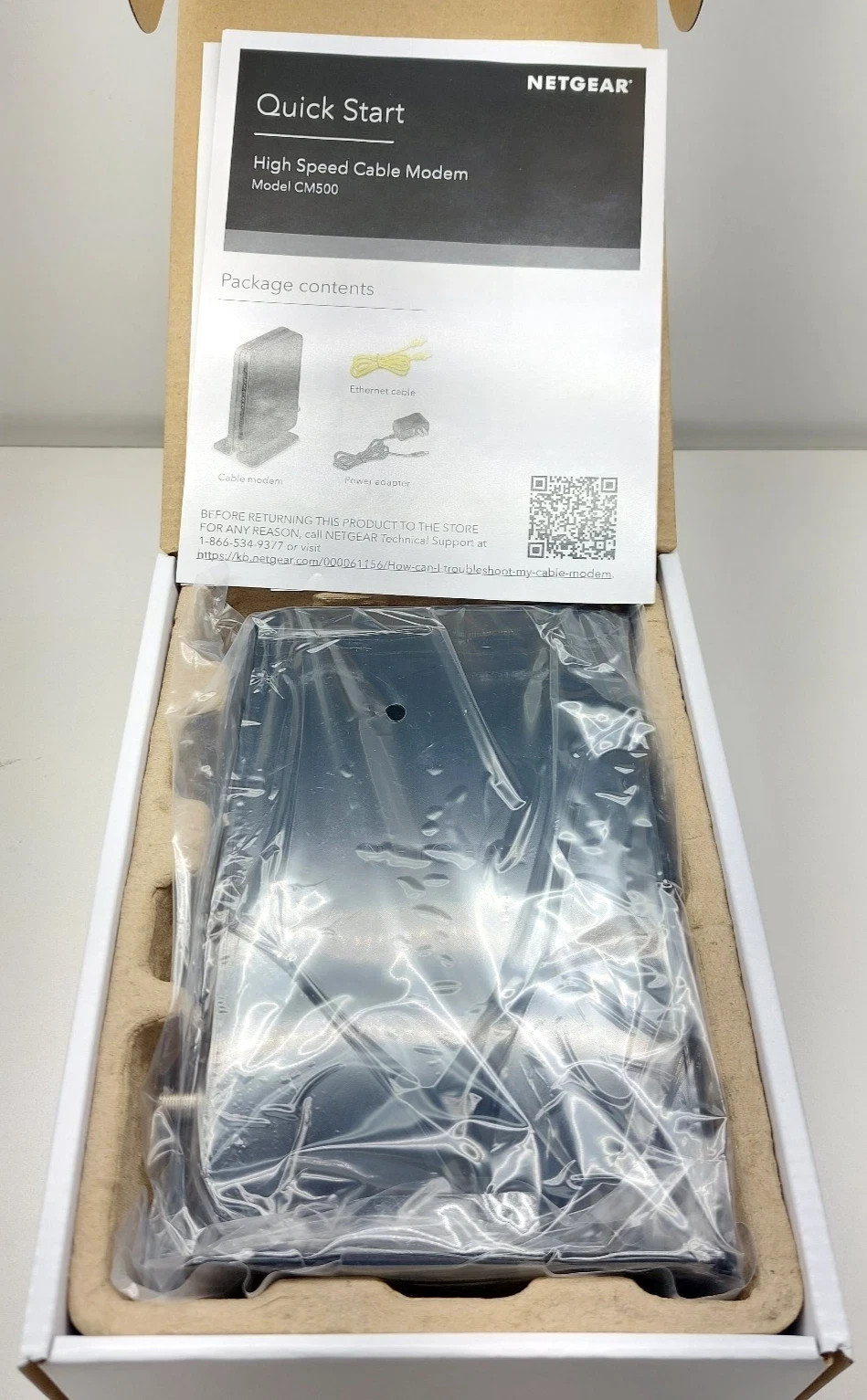 NETGEAR CM500 High Speed Cable Modem – Open Box / Never Used (DOCSIS 3.0)