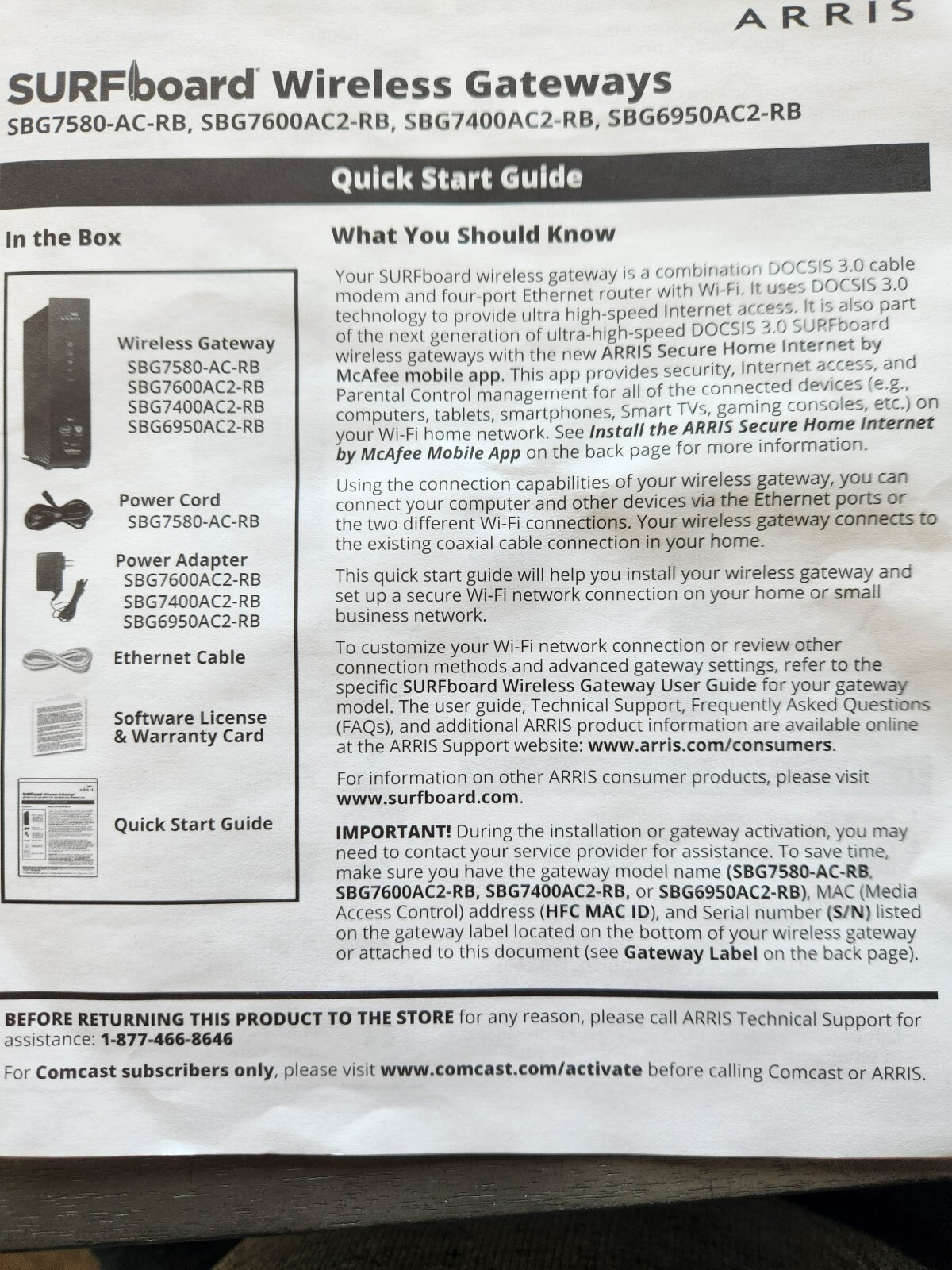 Arris Cable Modem