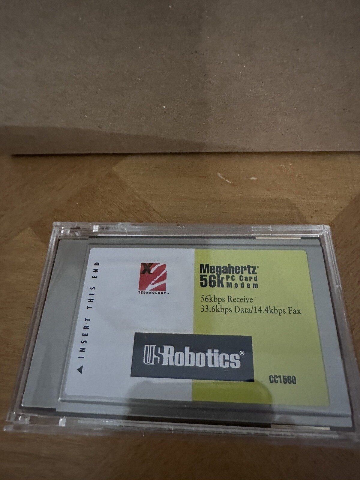 US Robotics Megahertz 56k PC Card Modem W/ Disk, Cord And Box. NEW