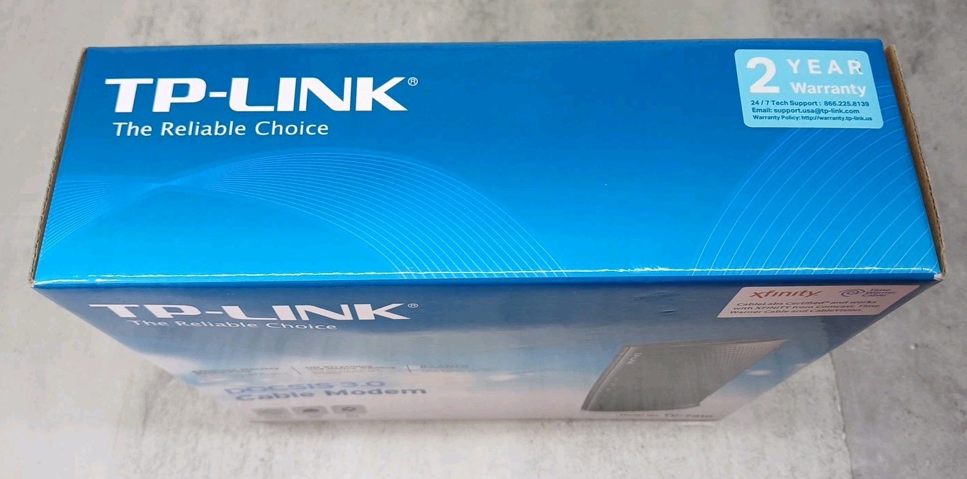 TP-LINK TC-7610 DOCSIS 3.0 Cable Modem with Power Adapter