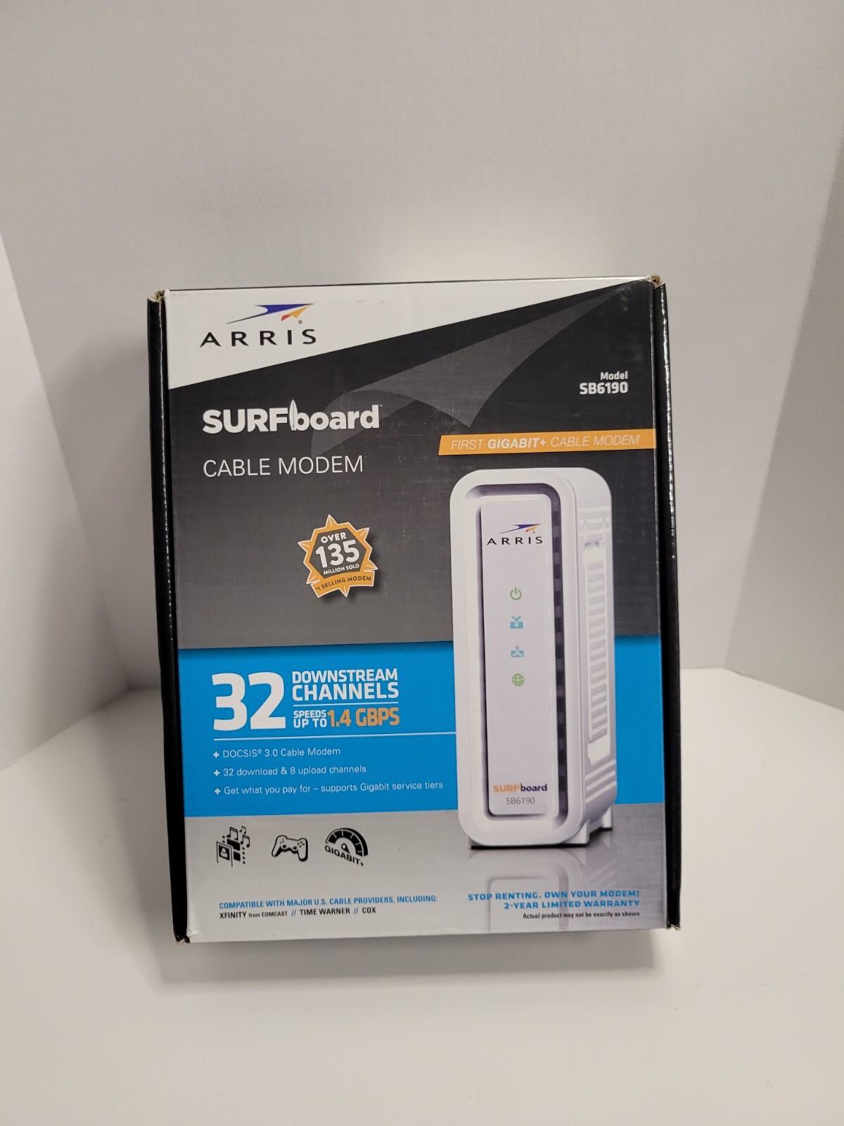 Arris Surf Board SB6190 Cable Modem DOCSIS 3.0 Complete Comcast Xfinity Cox