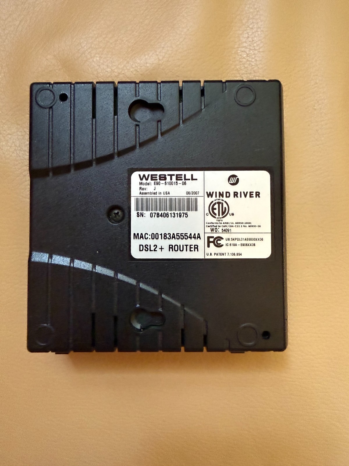 WESTELL MODEL 6100 ROUTER WITH ADAPTER