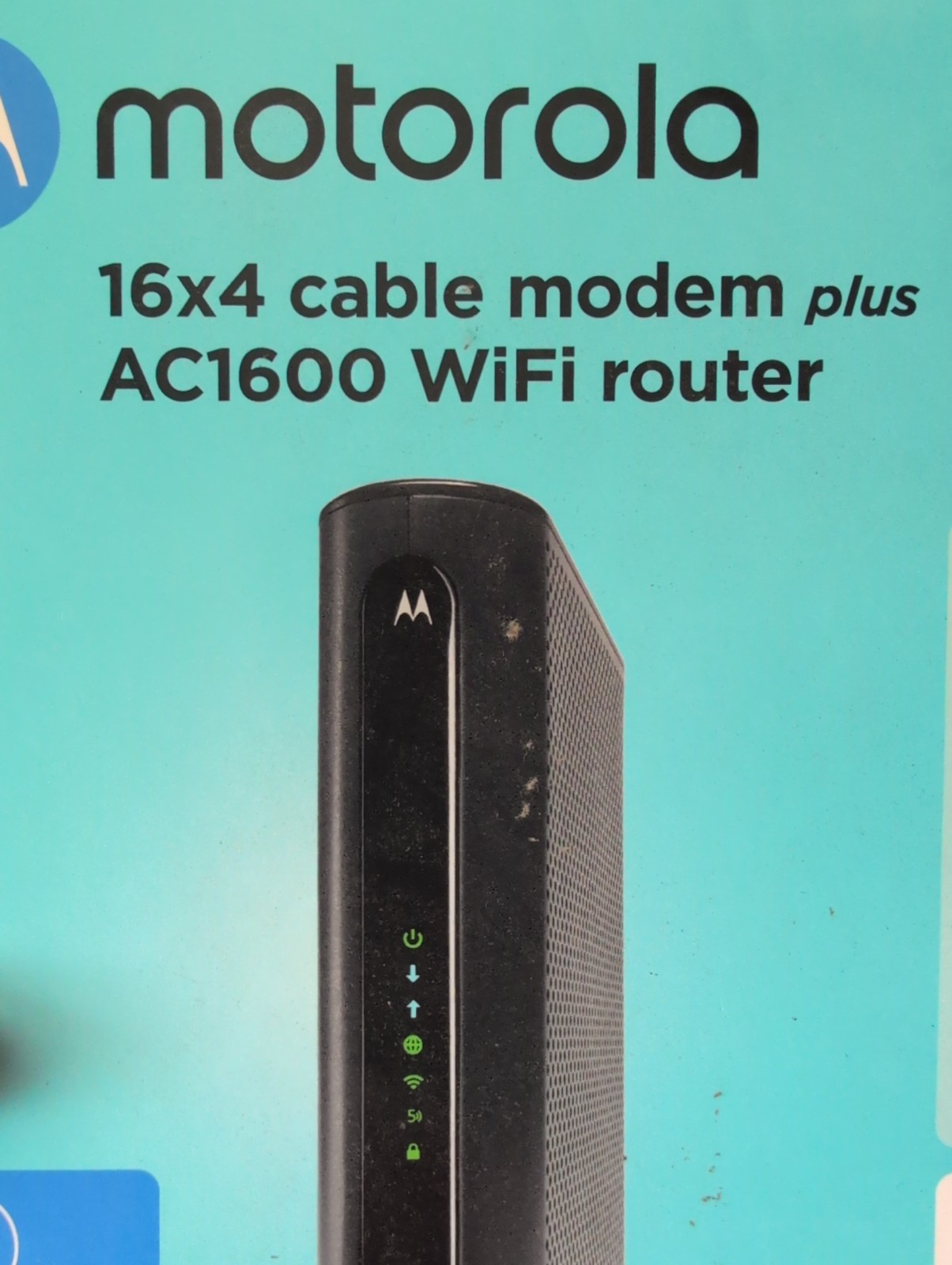 Motorola 16×4 Cable Modem Plus AC1600 WiFi Router MG7540 NO POWER CORD