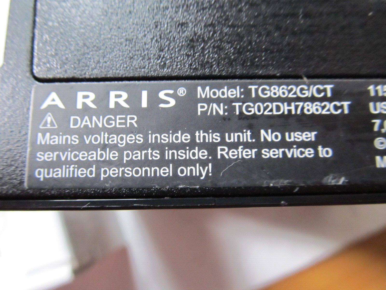 XFINITY Internet Prepaid Starter Kit Arris TG862G router