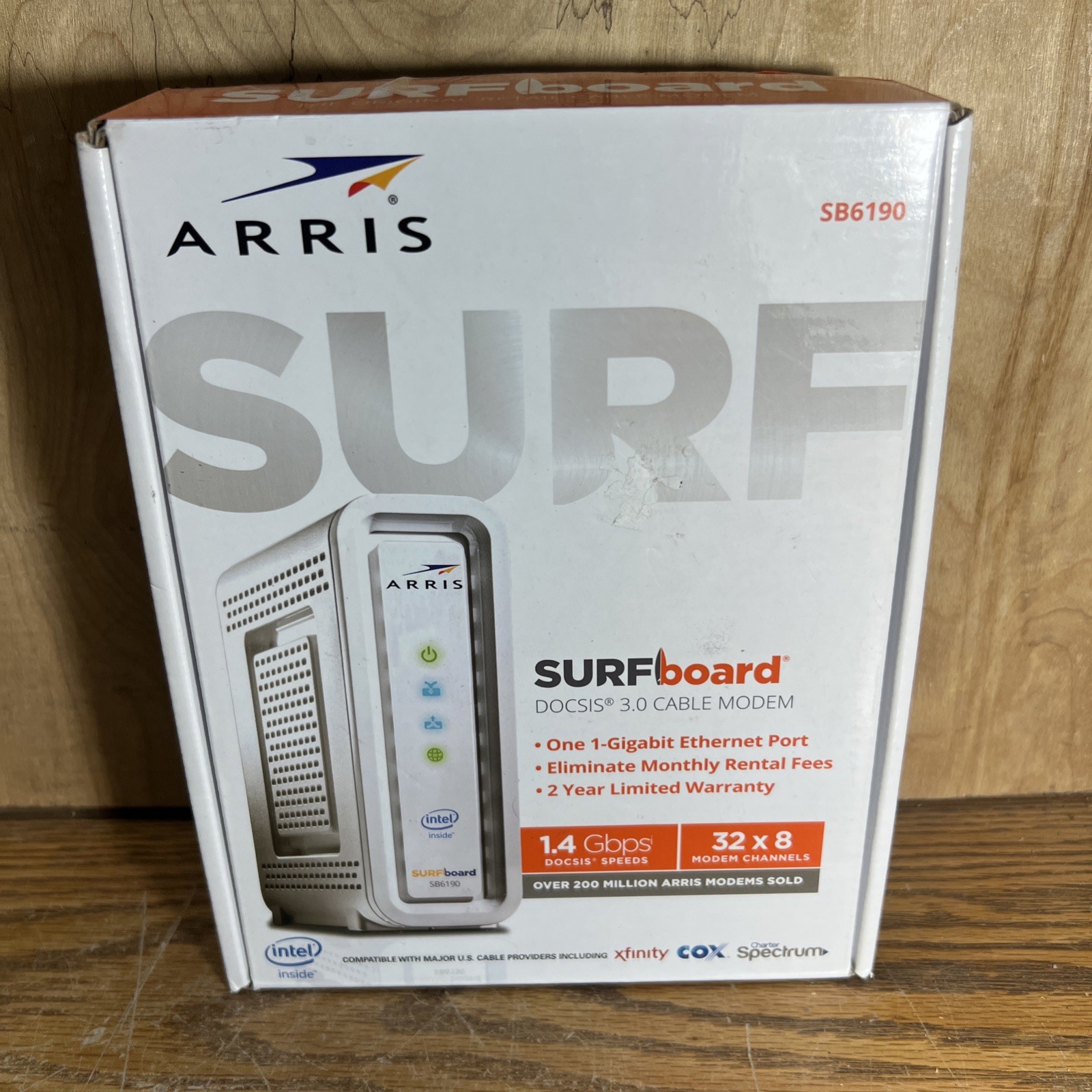 ARRIS SURFboard SB6190 DOCSIS 3.0 1.4 Gbps Cable Modem Xfinity Spectrum Cox