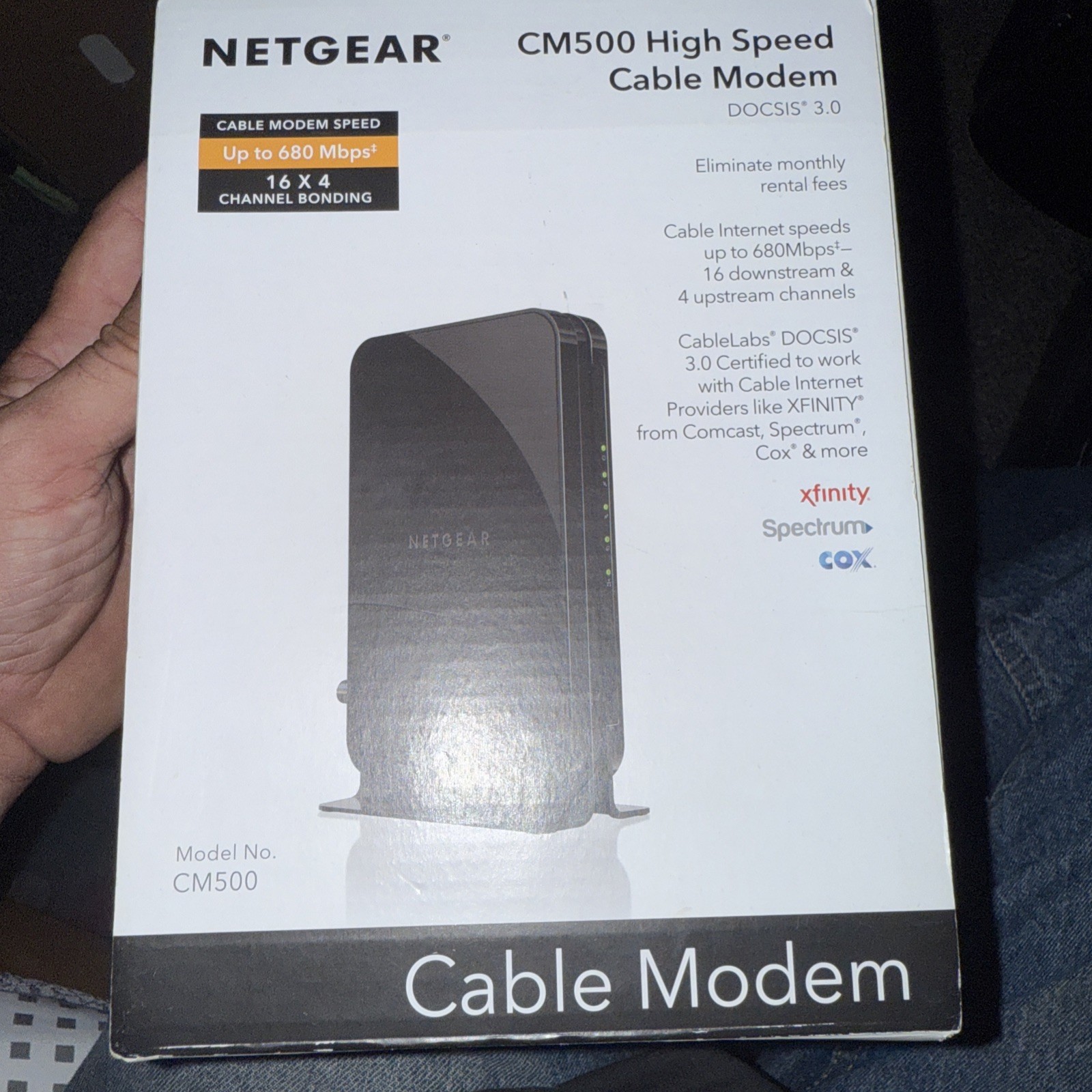 NETGEAR CM500 High Speed Cable Modem | DOCSIS 3.0 | CM500-100NAS