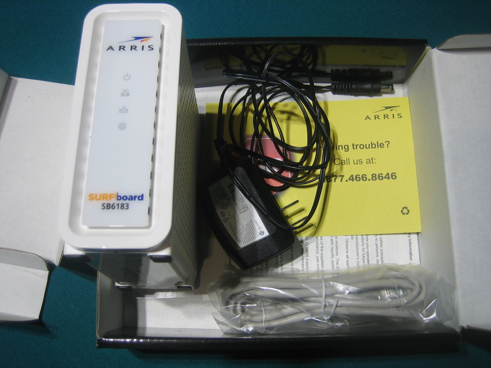 ARRIS SB6183 Surfboard 16×4 DOCSIS 3.0 Cable Modem US Cable CO Compatible