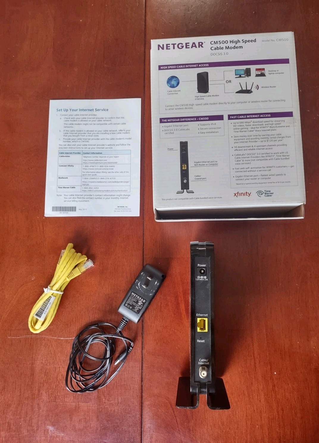 NETGEAR CM500 (CM500100NAS) 680 Mbps – Black Tested and Works Great