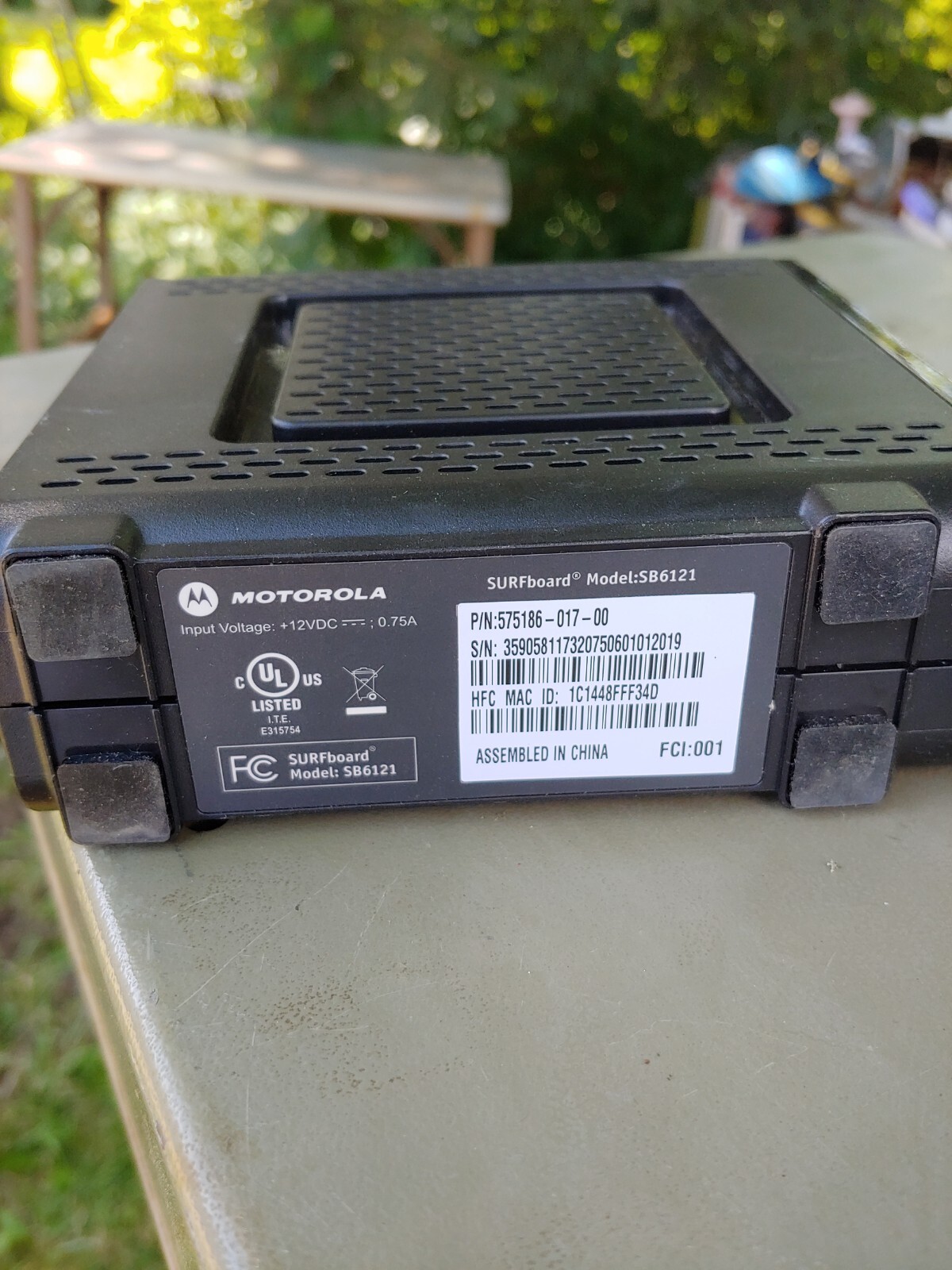 ARRIS SURFboard Docsis 3.0 Cable Modem Black SB6121