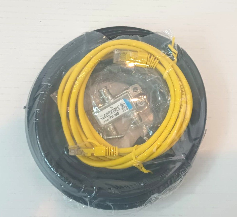 HSD Kit ( 7 ft Ethernet & 6 and 12 ft. Coax (jumpers) Cables plus a Splitter)