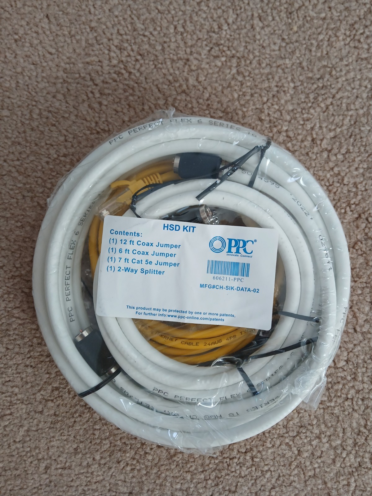 PPC HSD Kit 12ft Coax Jumper 606211-PPC New