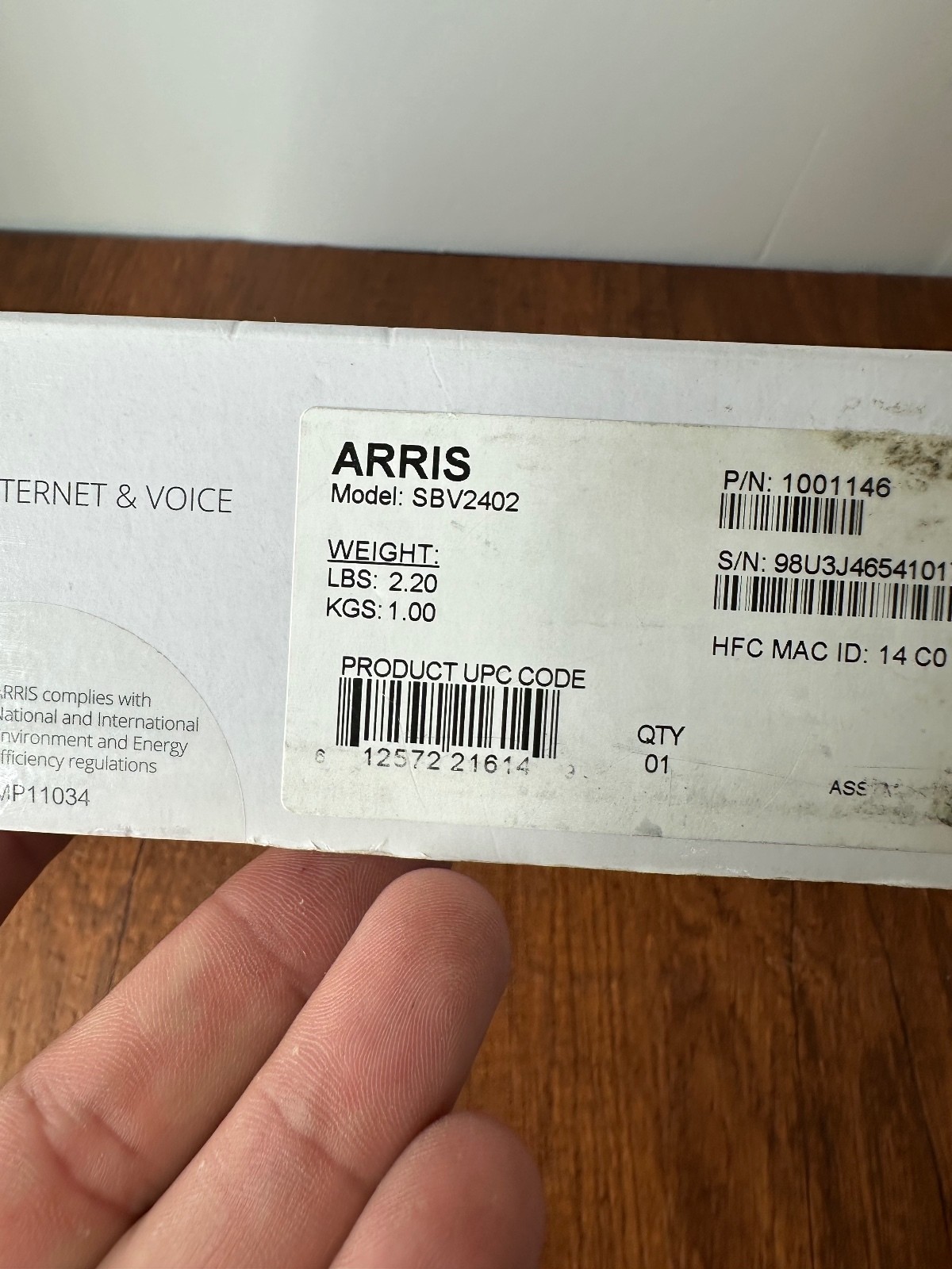 ARRIS SURFboard SBV2402 DOCSIS 3.0 Cable Modem Xfinity Voice New Sealed