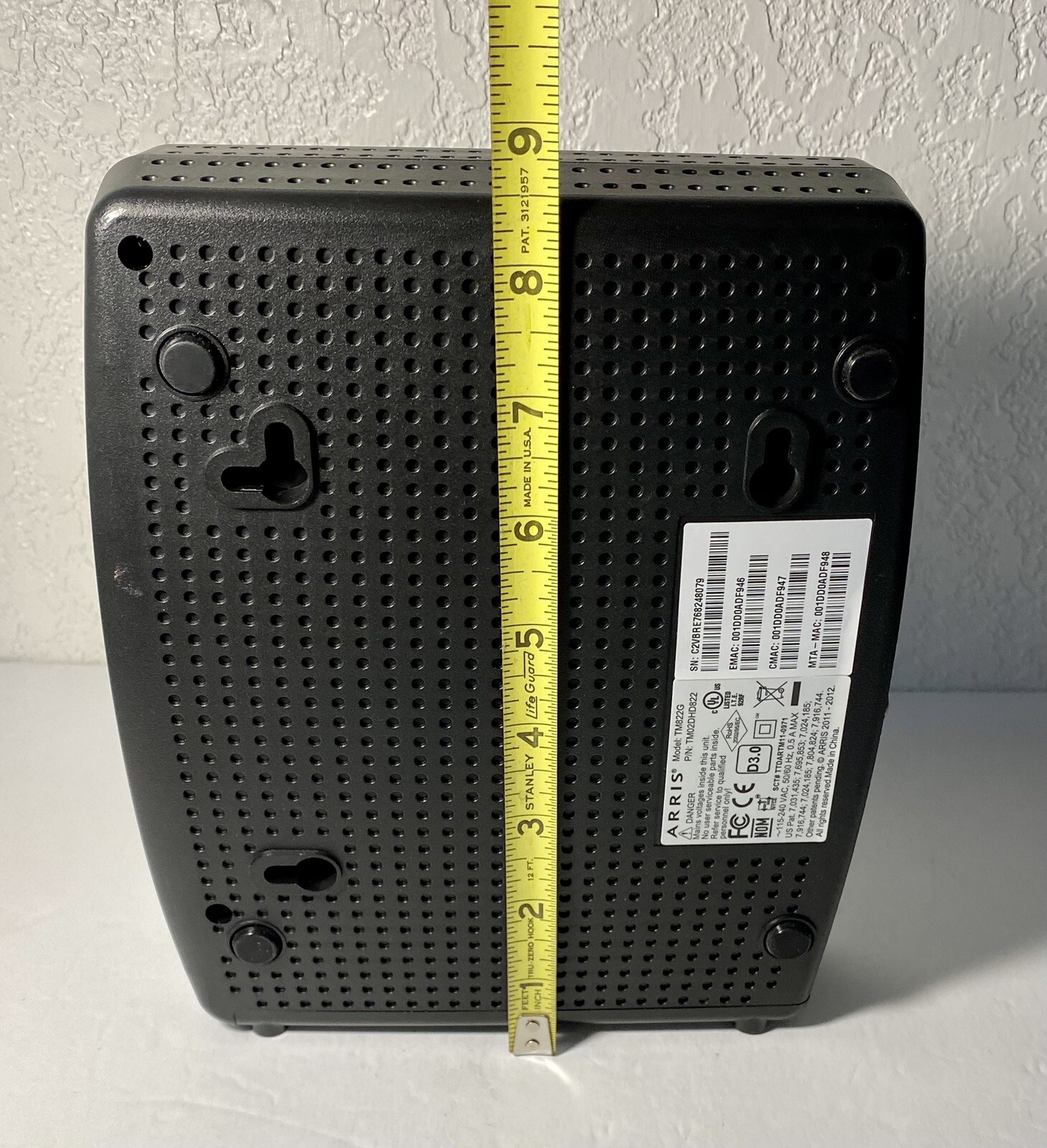 ARRIS Touchstone TM822G DOCSIS 3.0 VoIP Telephony Cable Modem Optimum Black