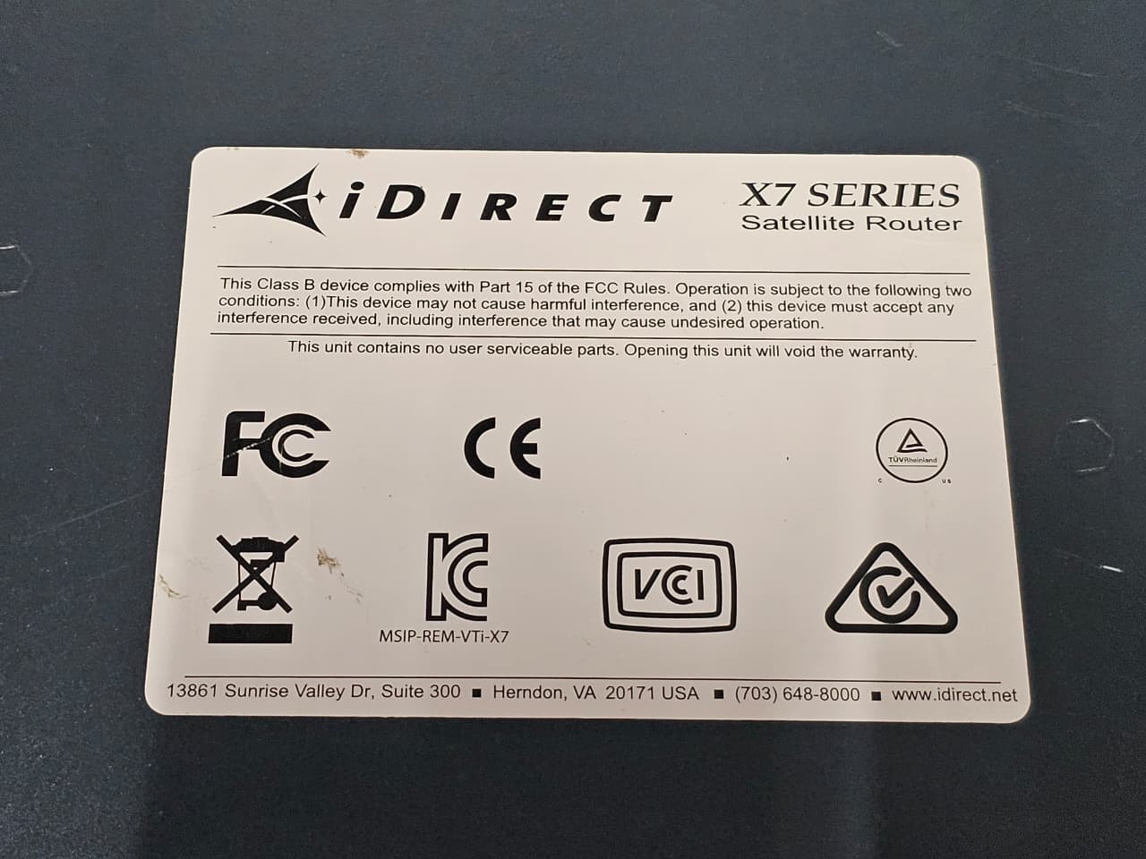 iDIRECT EVOLUTION X7 SERIES SATELLITE REMOTE ROUTER MODEM Used