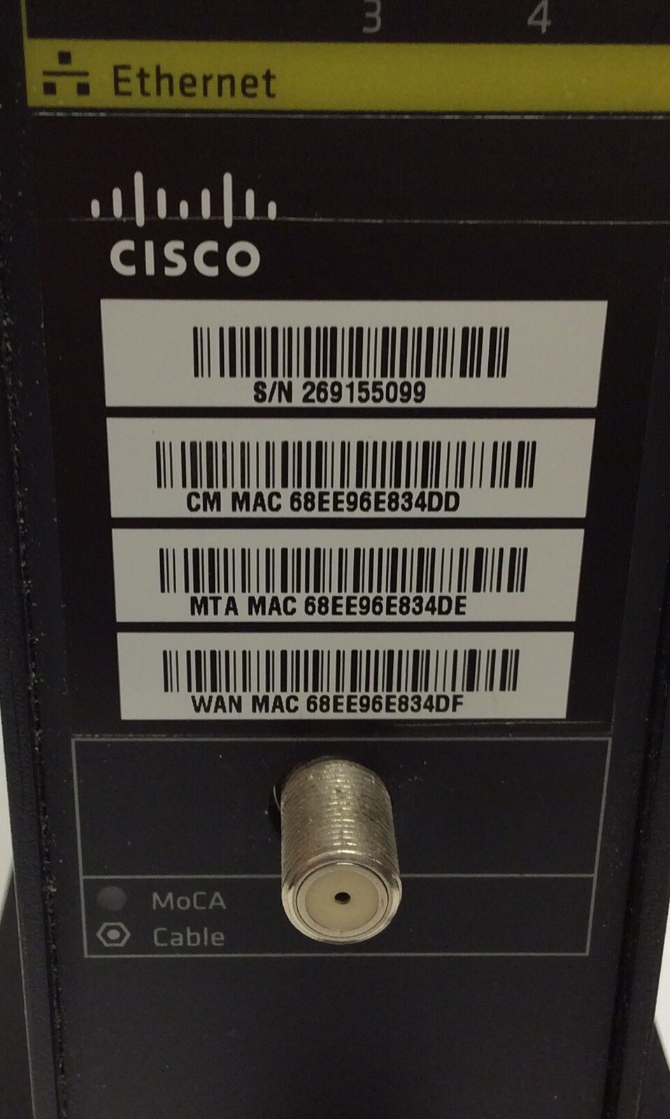 Cisco Dual Band WiFi High Speed Internet Cable Modem DPC3939B