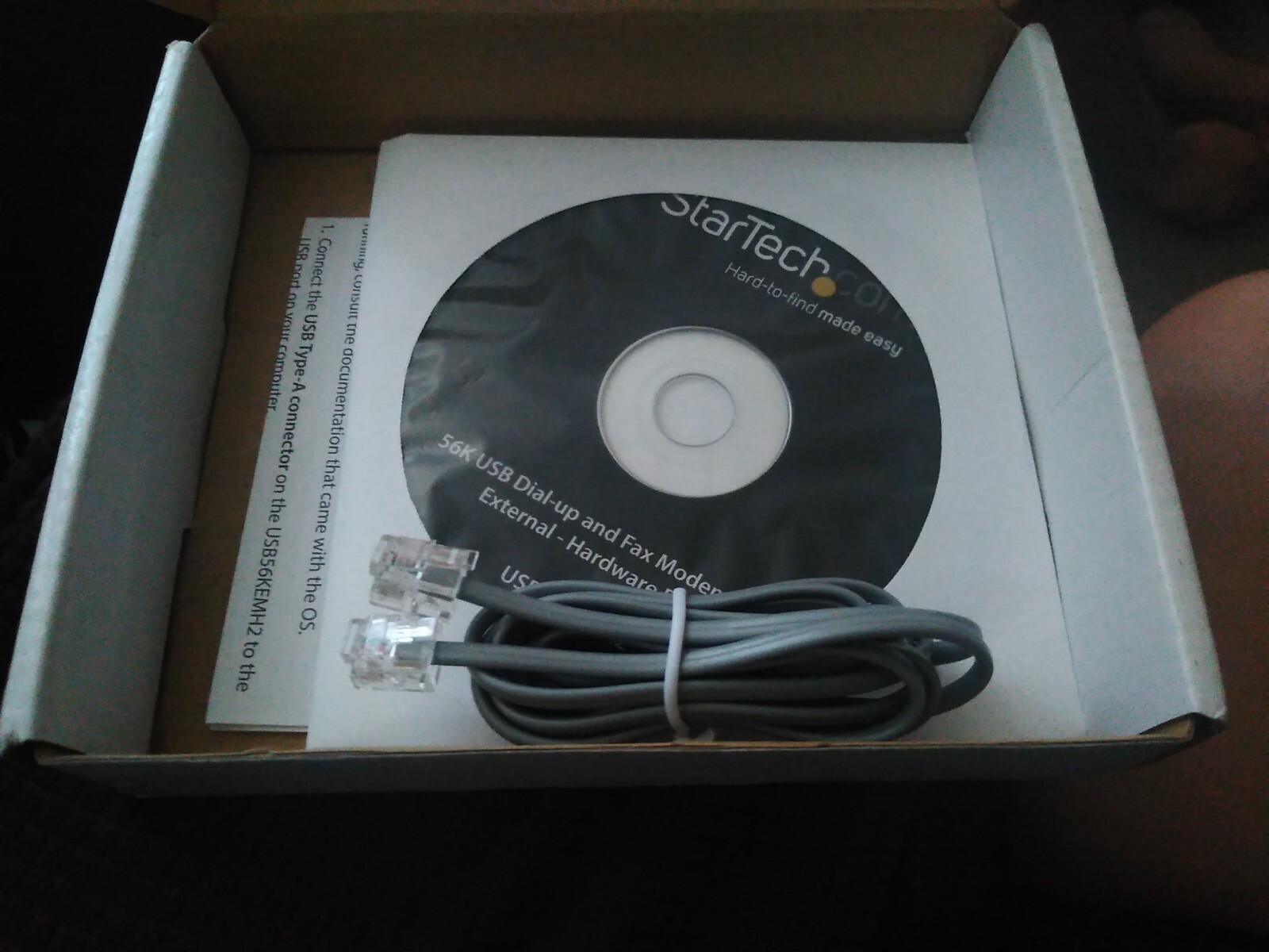 StarTech.com 56K USB dial up & fax modem V.92 external hardware base USB56KEMH2