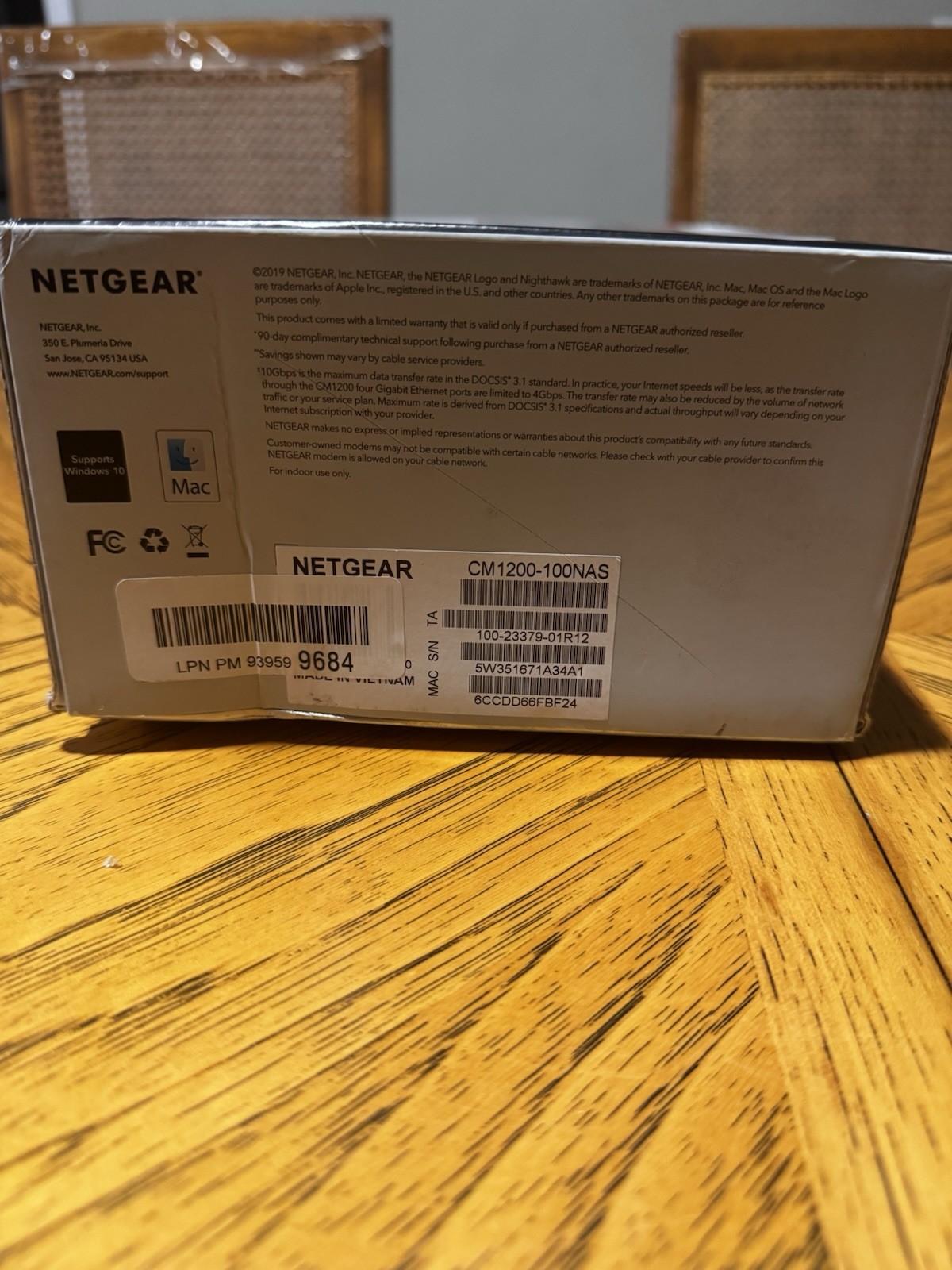 NETGEAR Nighthawk CM1200-100NAS DOCSIS 3.1 Cable Modem Free Ship!