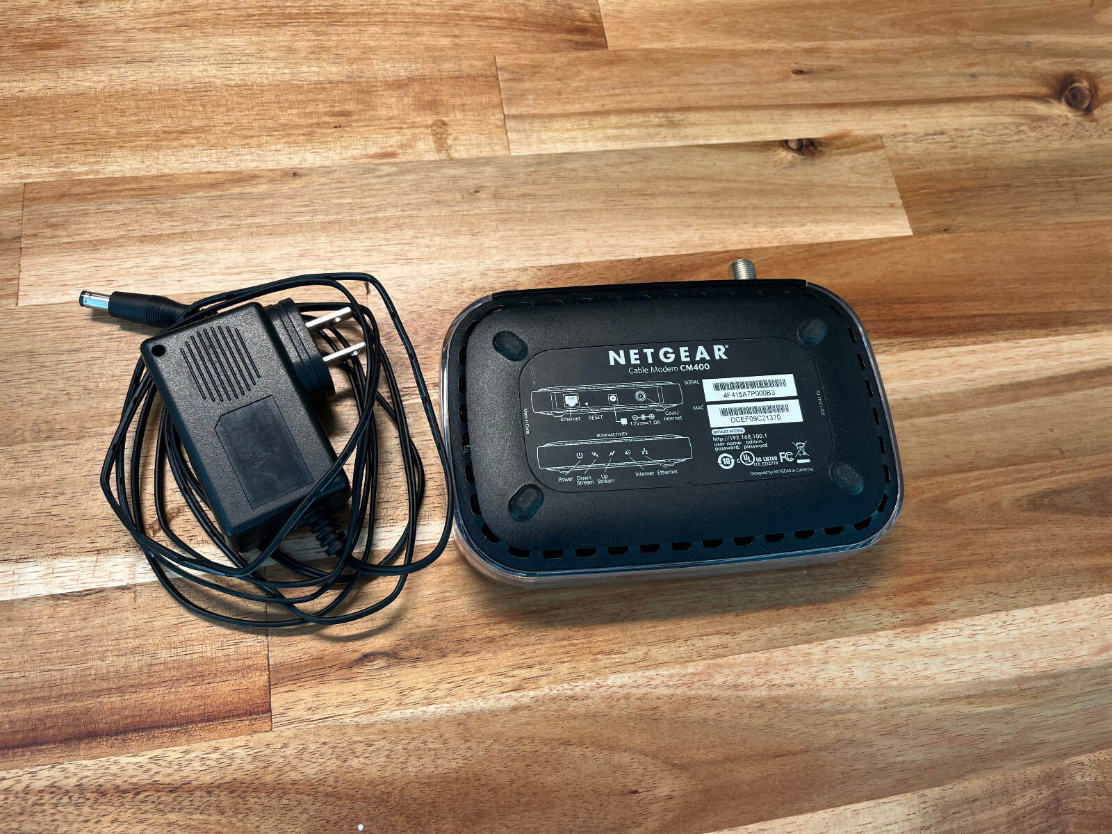 Netgear DOCSIS 30 (CM400-100NAS) 340 Mbps