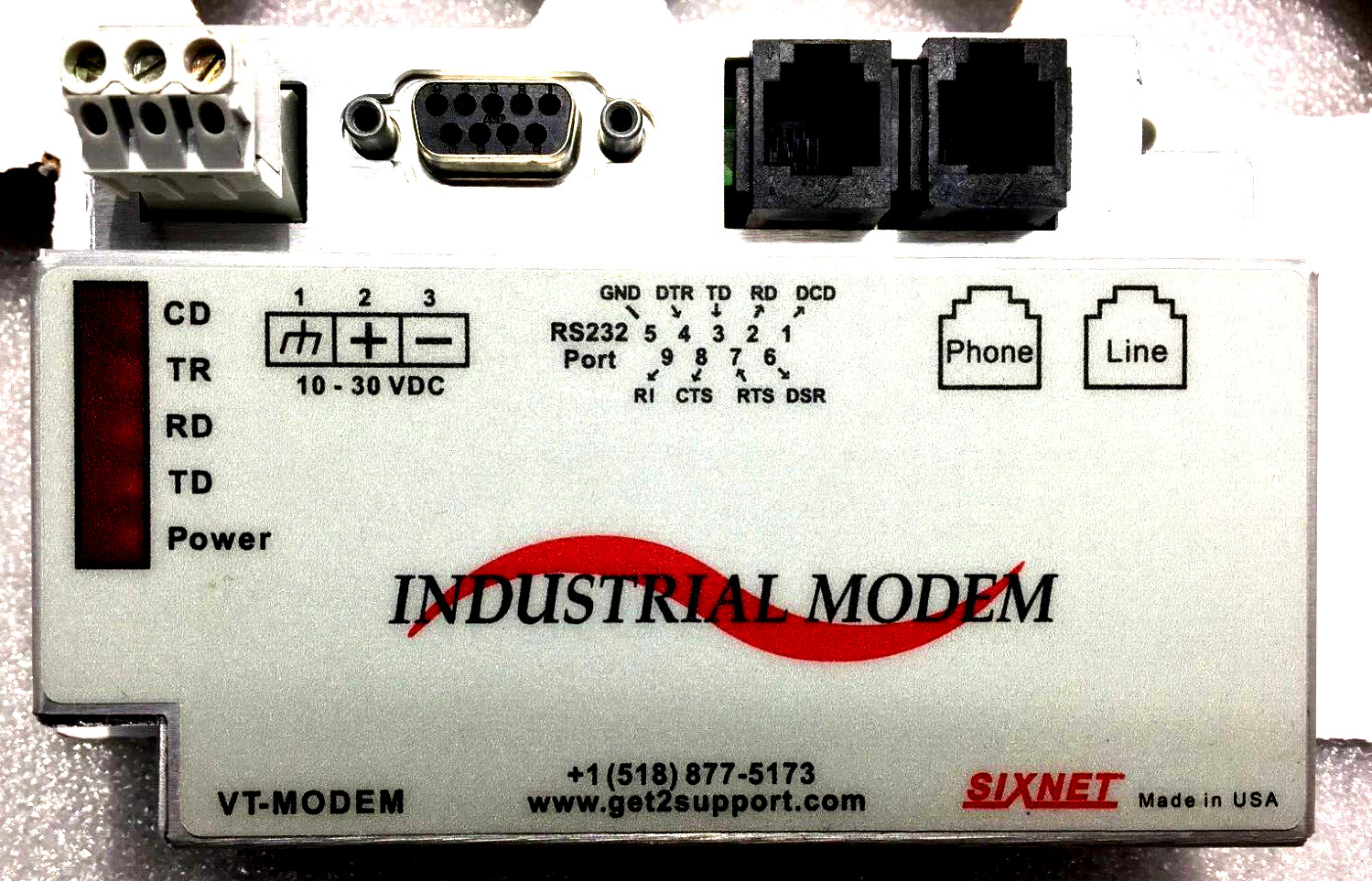 NEW SIXNET VT-MODEM -1 INDUSTRIAL MODEM HAZ LOCATIONS CLASS-1 DIV2 GRPS ABCD