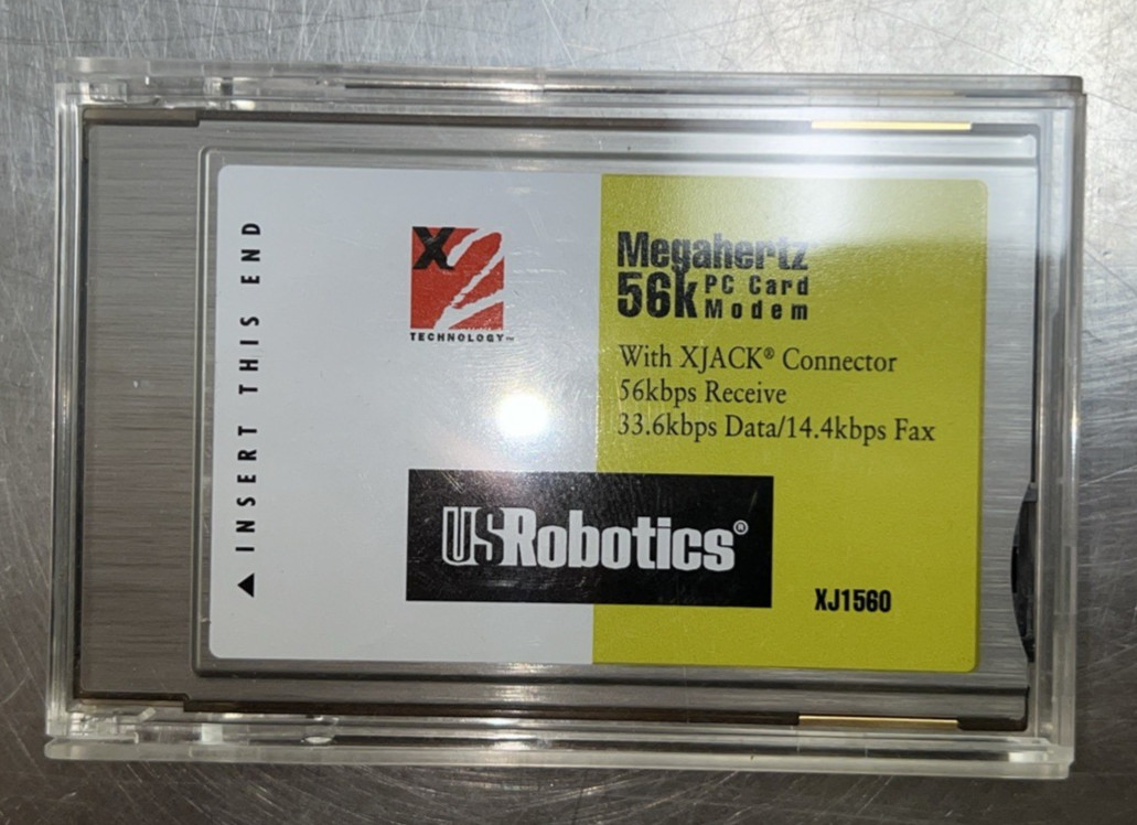 US Robotics Megahertz 56k PC Card Modem~XJ1560