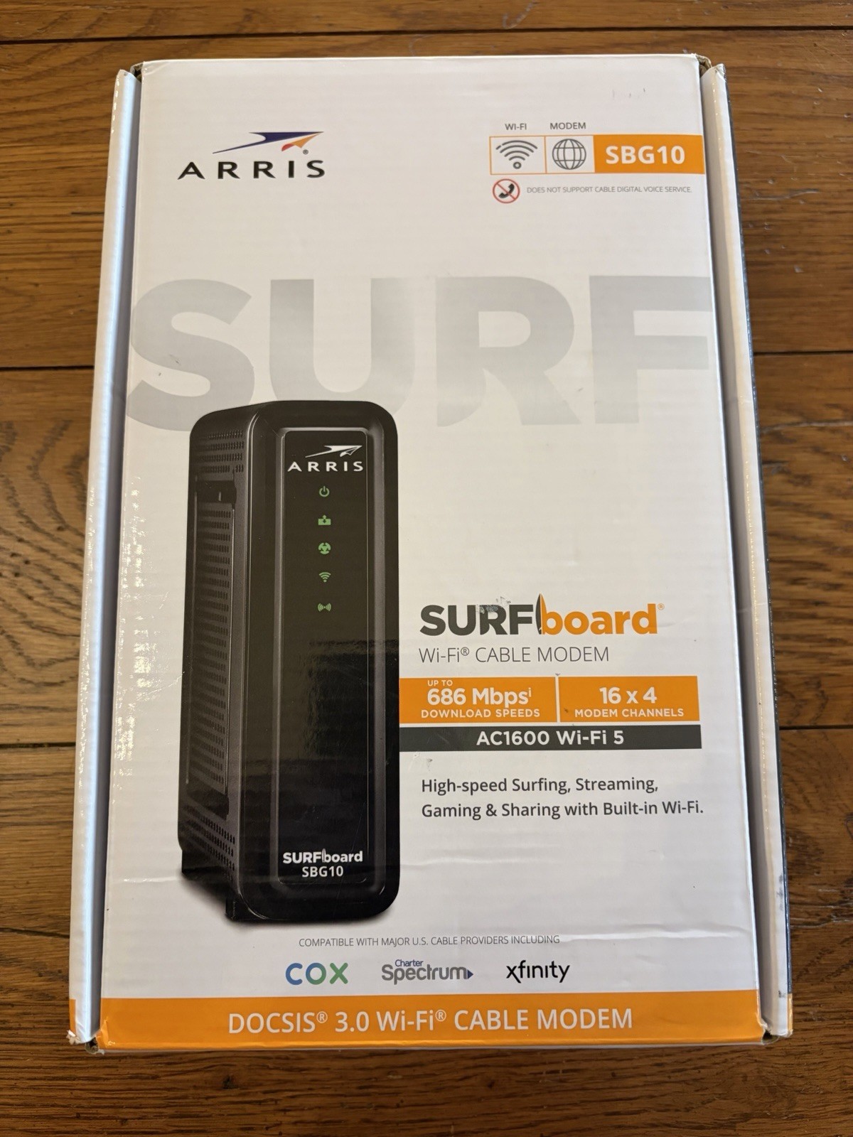 ARRIS SURFboard SBG10 DOCSIS 3.0 Cable Modem AC1600 Dual Band Wi-Fi Router