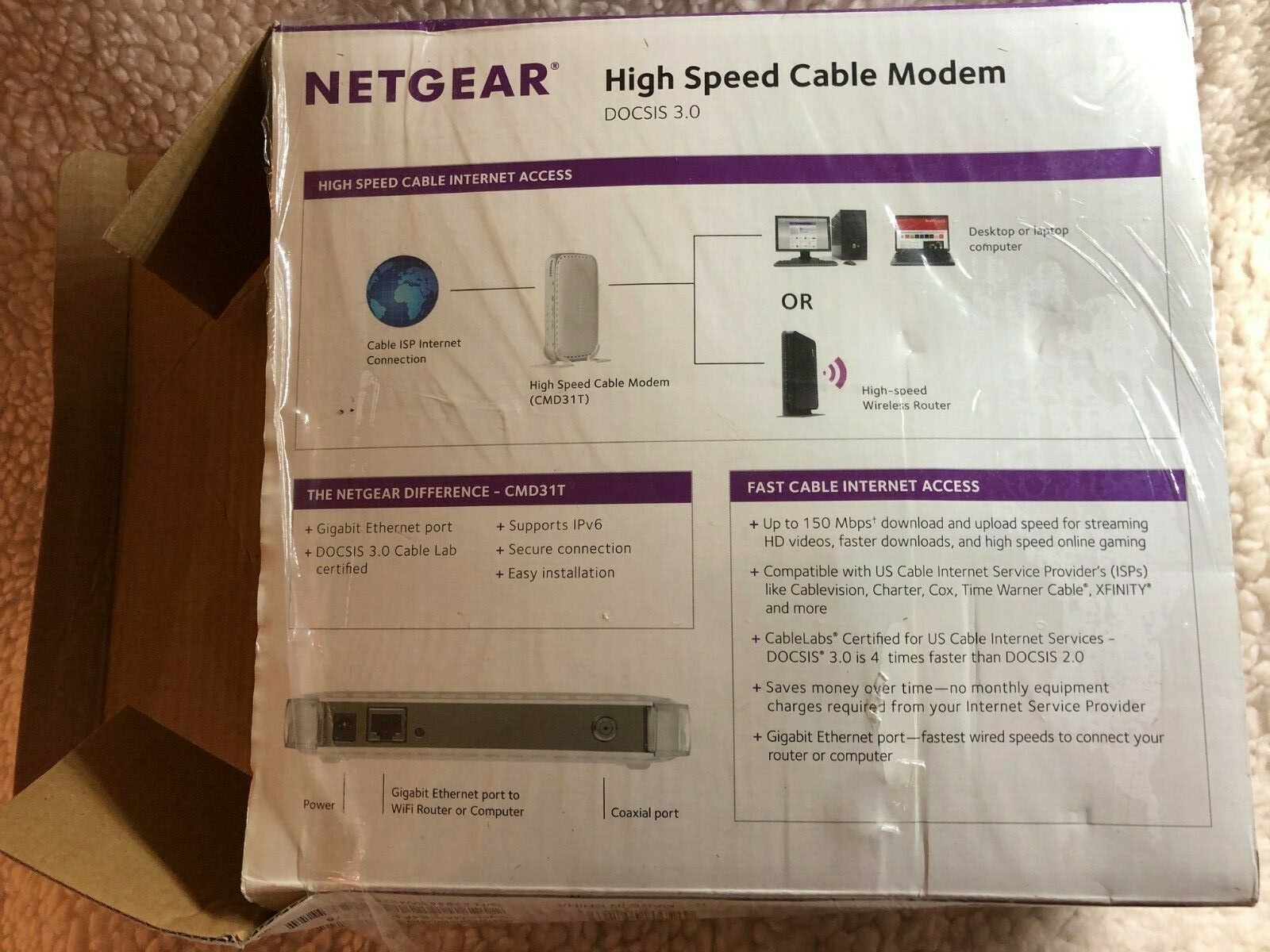 NETGEAR CMD31T-100NAS Cable Modem