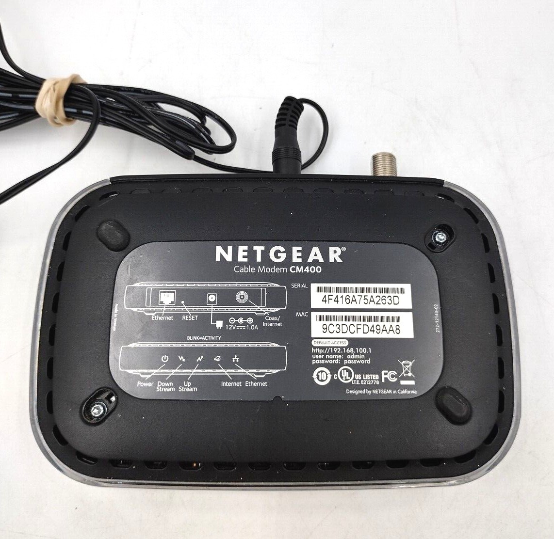 NETGEAR Cable Modem CM400
