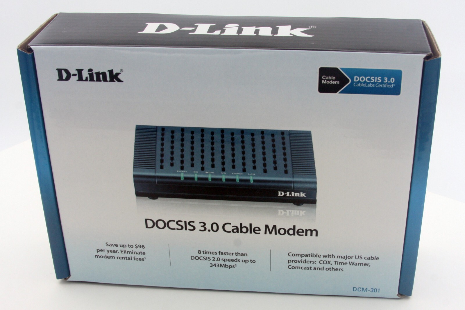 D-Link DOCSIS 3.0 Cable Modem DCM-301 Cox Comcast Xfinity