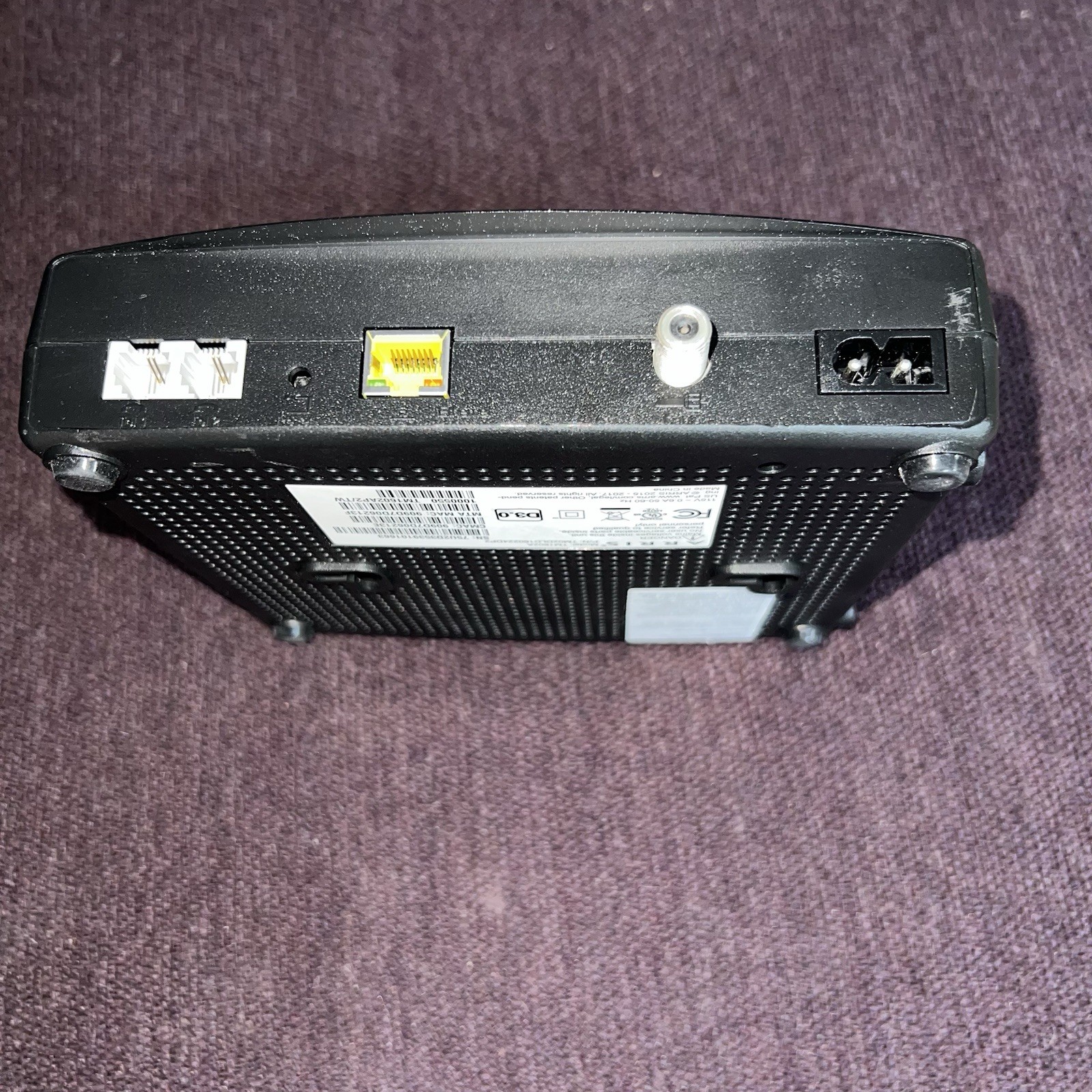 Arris TM1602A DOCSIS 3.0 Telephony Cable Modem Optimum WOW Cablevision Charter