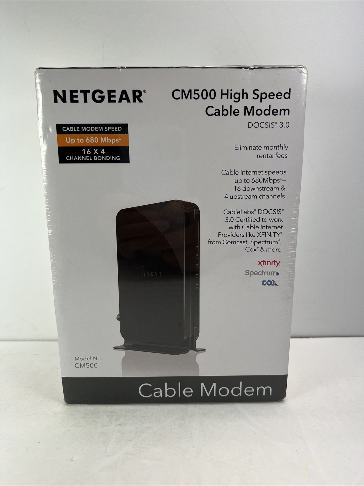 NETGEAR CM500-1AZNAS 16×4 DOCSIS 3.0 Cable Modem Max Download Speeds of 686mbps