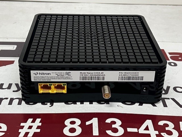 Hitron CODA-45 Cable Modem Compatible with DOCSIS 3.0 2 GigE Ports