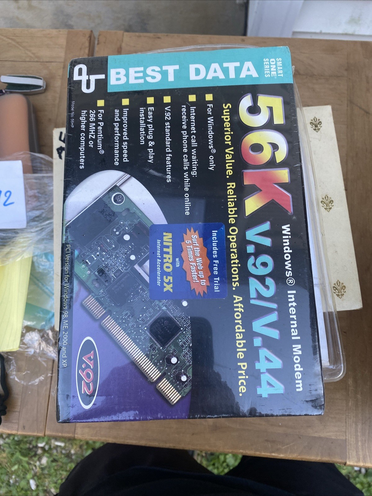 Best Data 56K Internal Modem Smart One V.92/V.44, PCI Slot – NEW