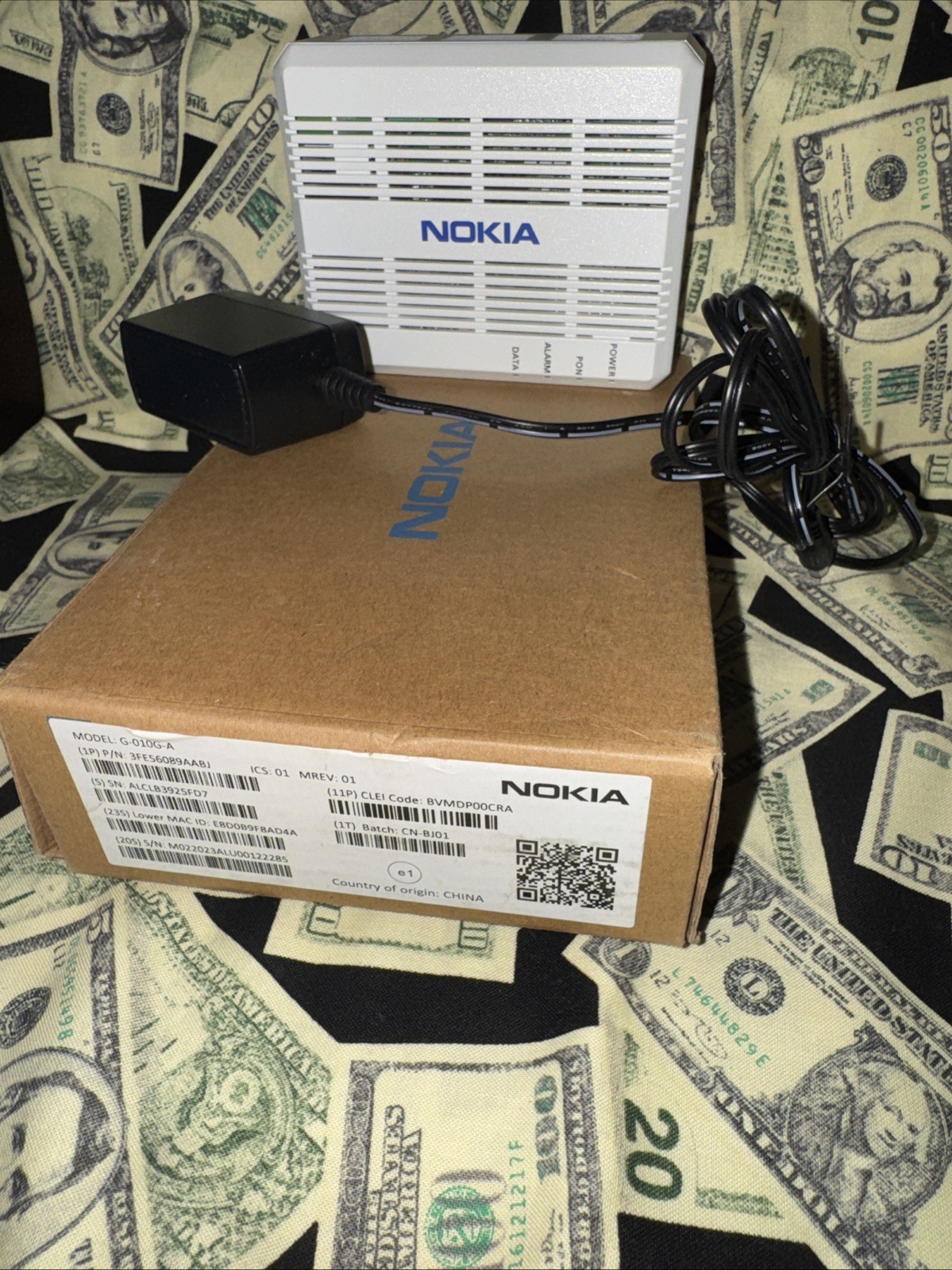 Nokia Intertek Fiber Optix Ethernet Network Terminal ONT MODEM G-010G-A