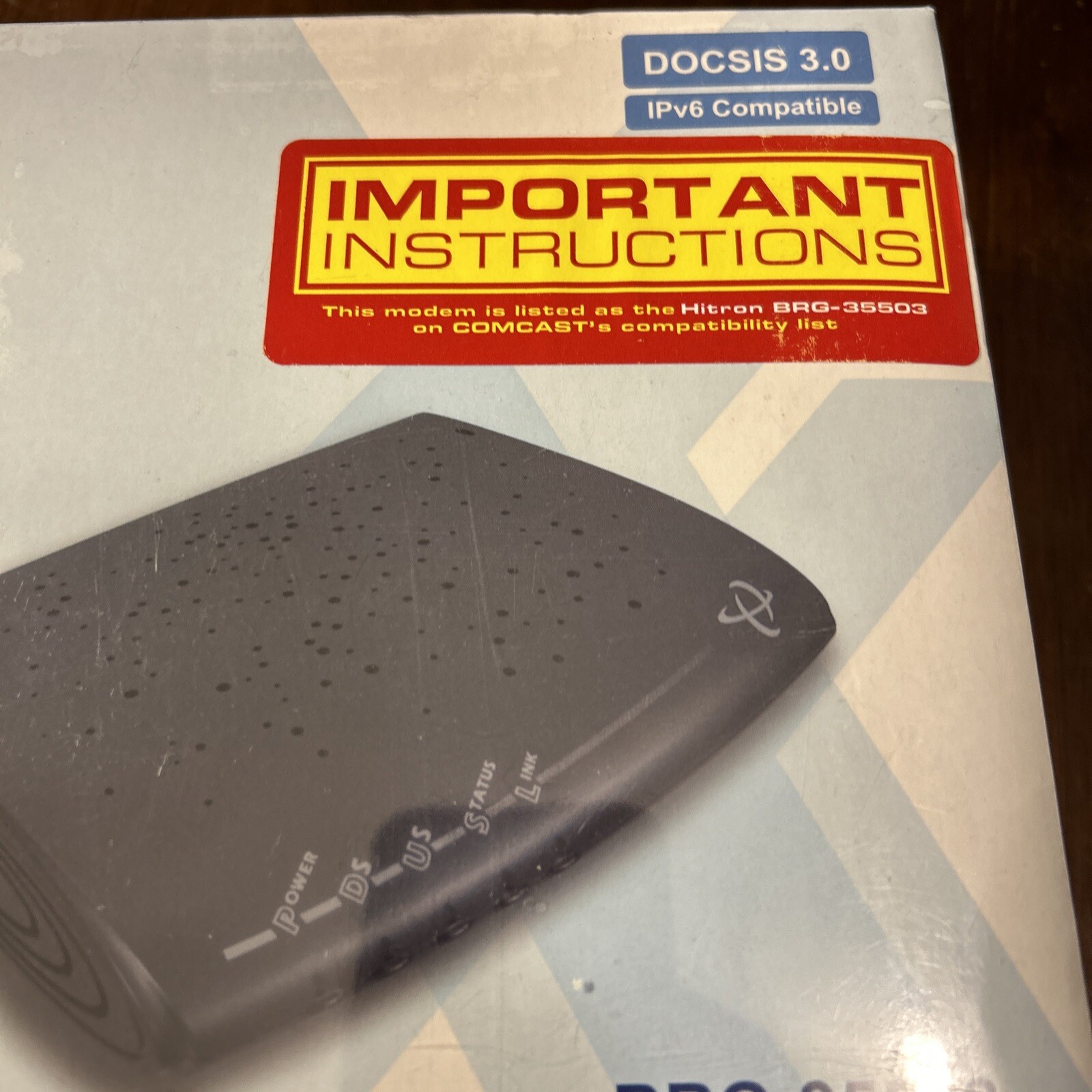 ZyXEL BRG-35503 Cable Modem, DOCSIS 3.0, IPv4 & IPv6 compatible – New & Sealed