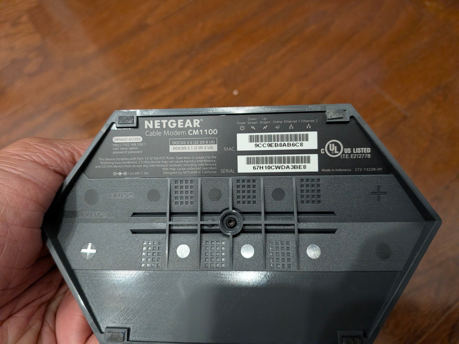 NETGEAR CM1100 DOCSIS 3.1 Multi-Gig Cable Modem | Excellent Condition